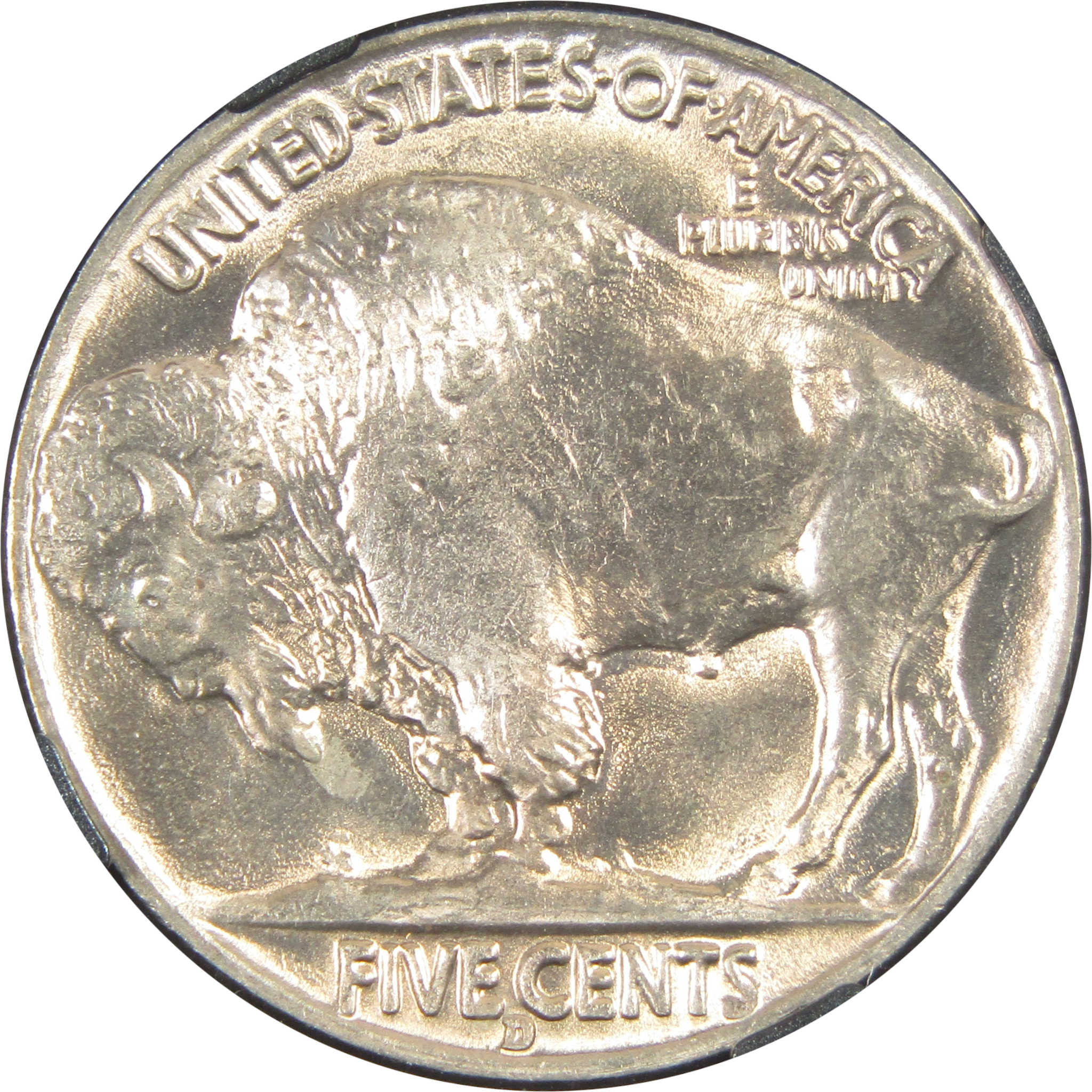 1938 D Buffalo Nickel MS 66 NGC 5c Original Bag Fragment SKU:I14595