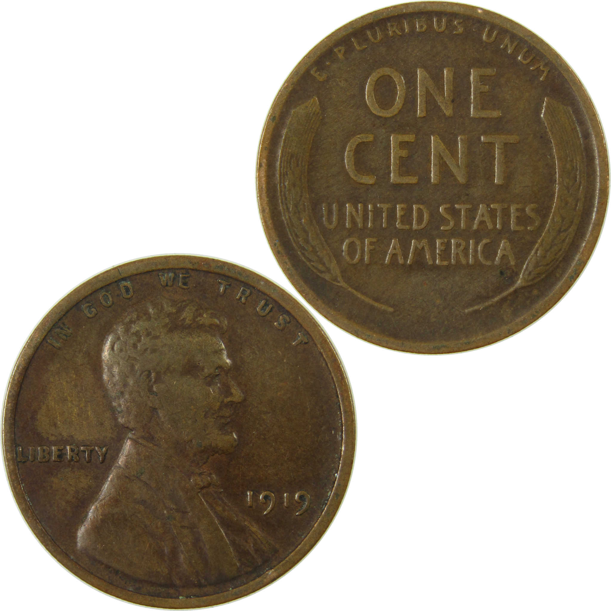 1919 Lincoln Wheat Cent VG Very Good Penny 1c Coin SKU:I26844