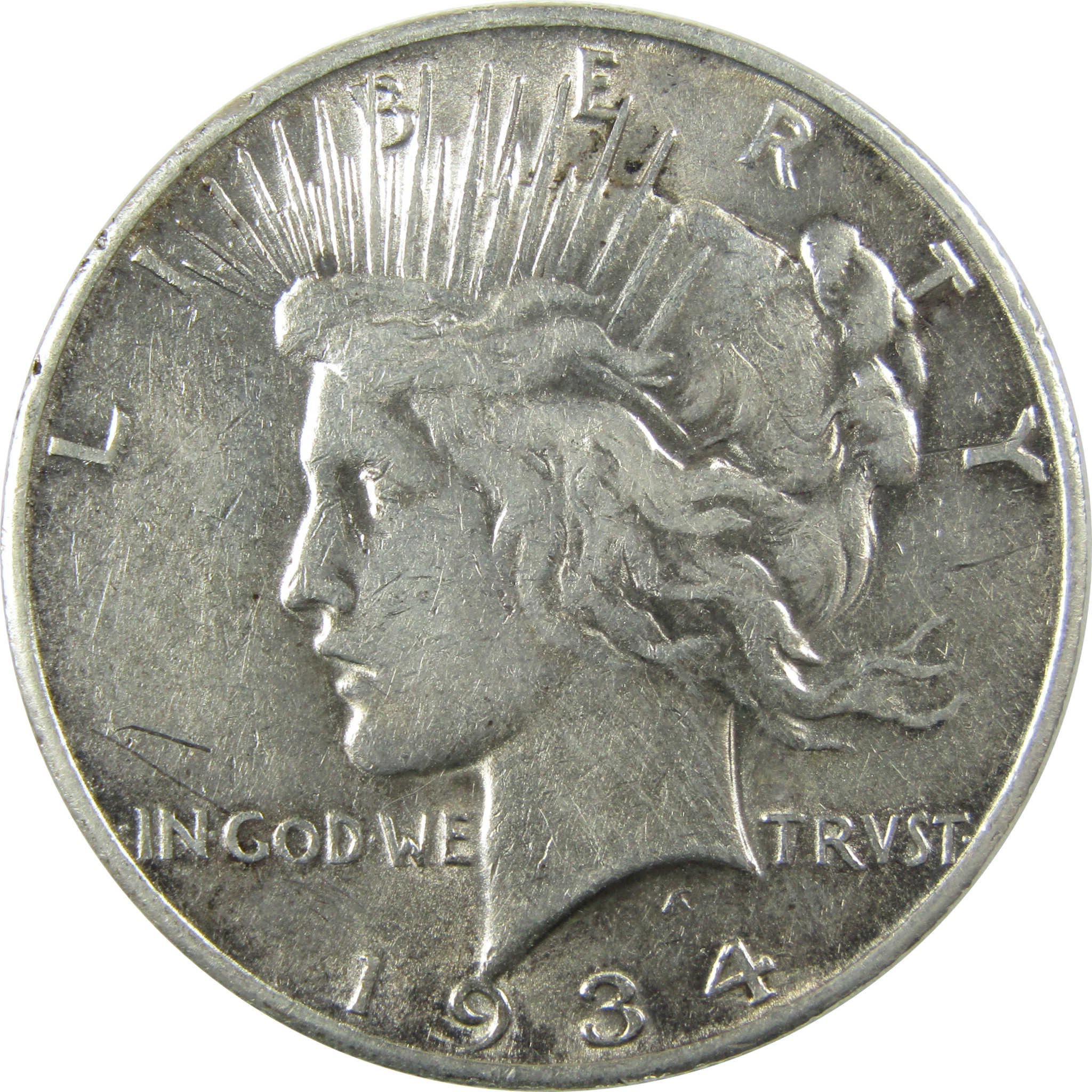 1934 S Peace Silver Dollar XF EF Extremely Fine $1 Coin SKU:I24767