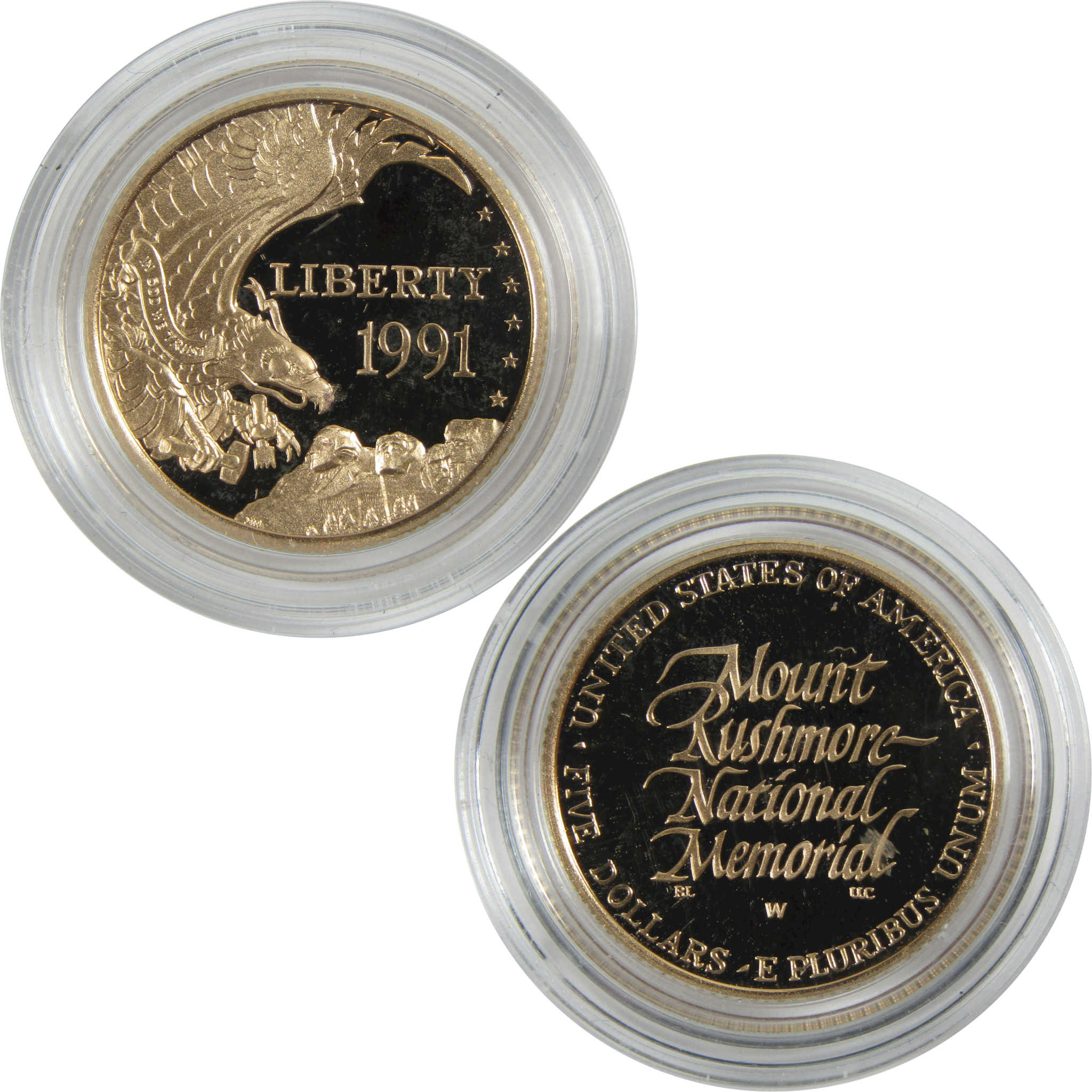 Mount Rushmore Golden Anniversary Commemorative 1991 W Proof Gold $5