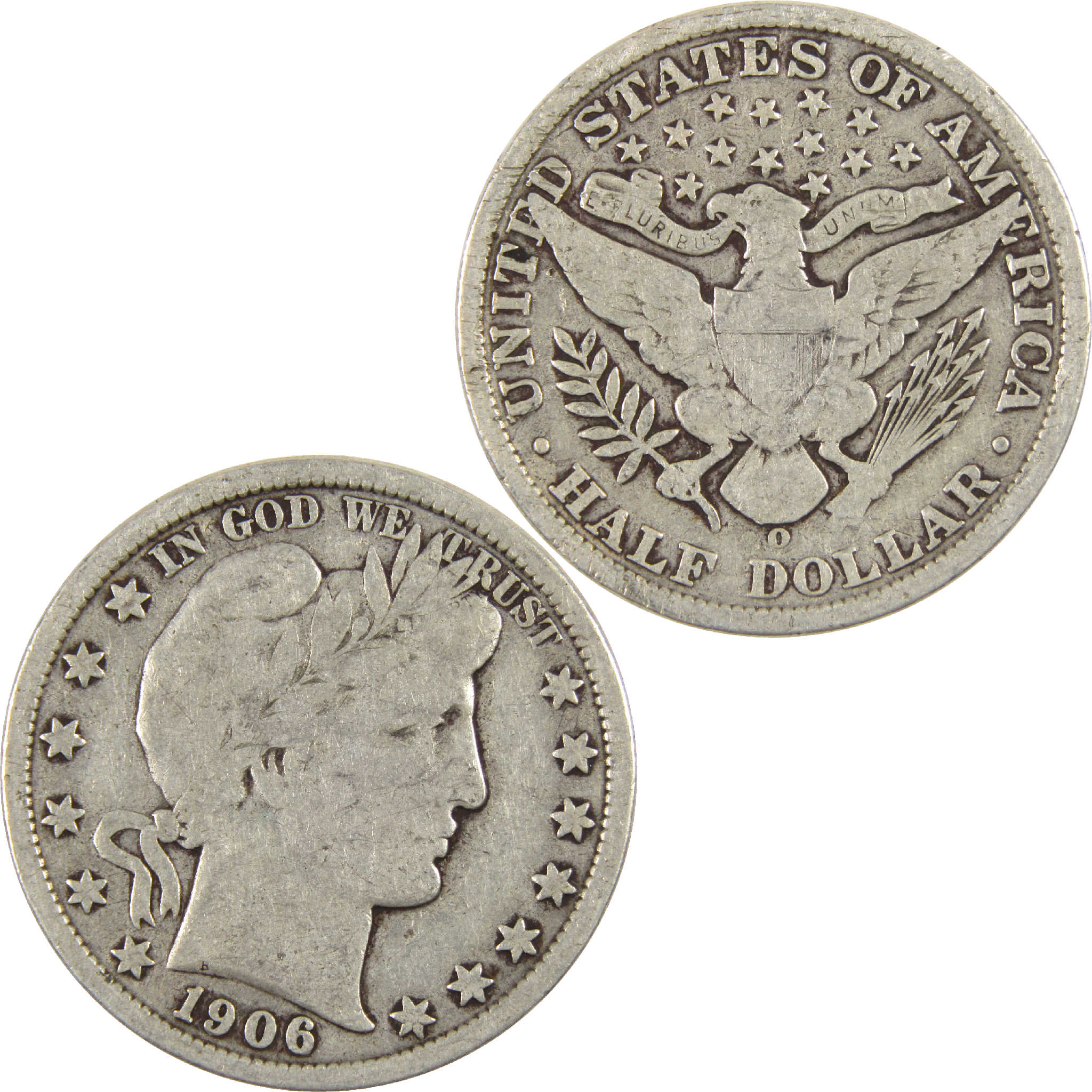 1906 O Barber Half Dollar AG About Good Silver 50c Coin