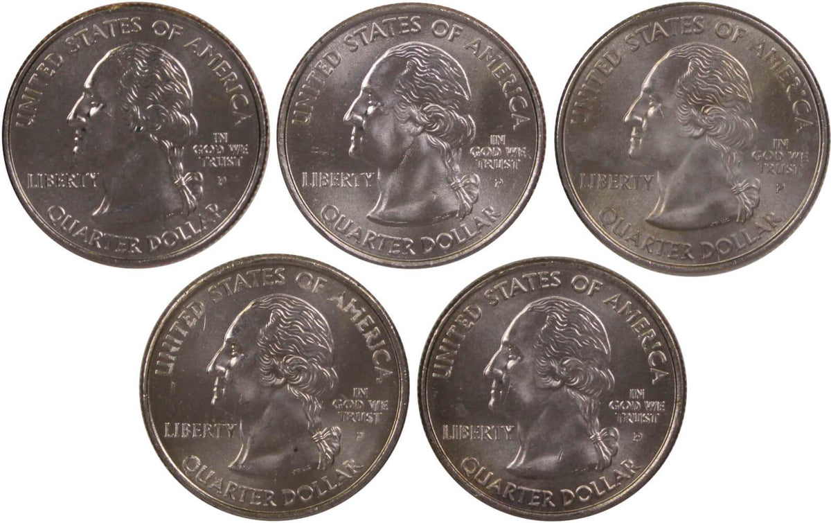 2003 P State Quarter 5 Coin Set Clad Uncirculated Mint State