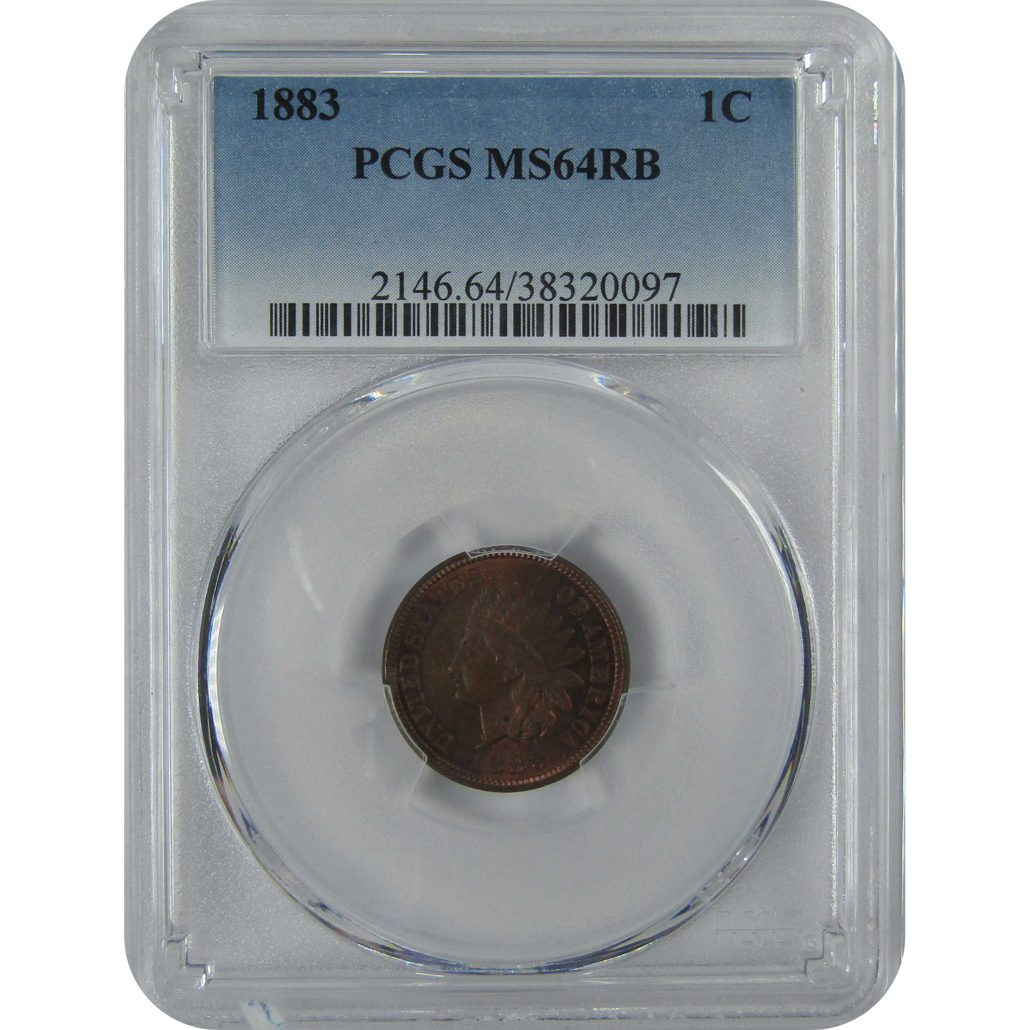 1883 Indian Head Cent MS 64 RB PCGS Penny 1c Uncirculated Coin