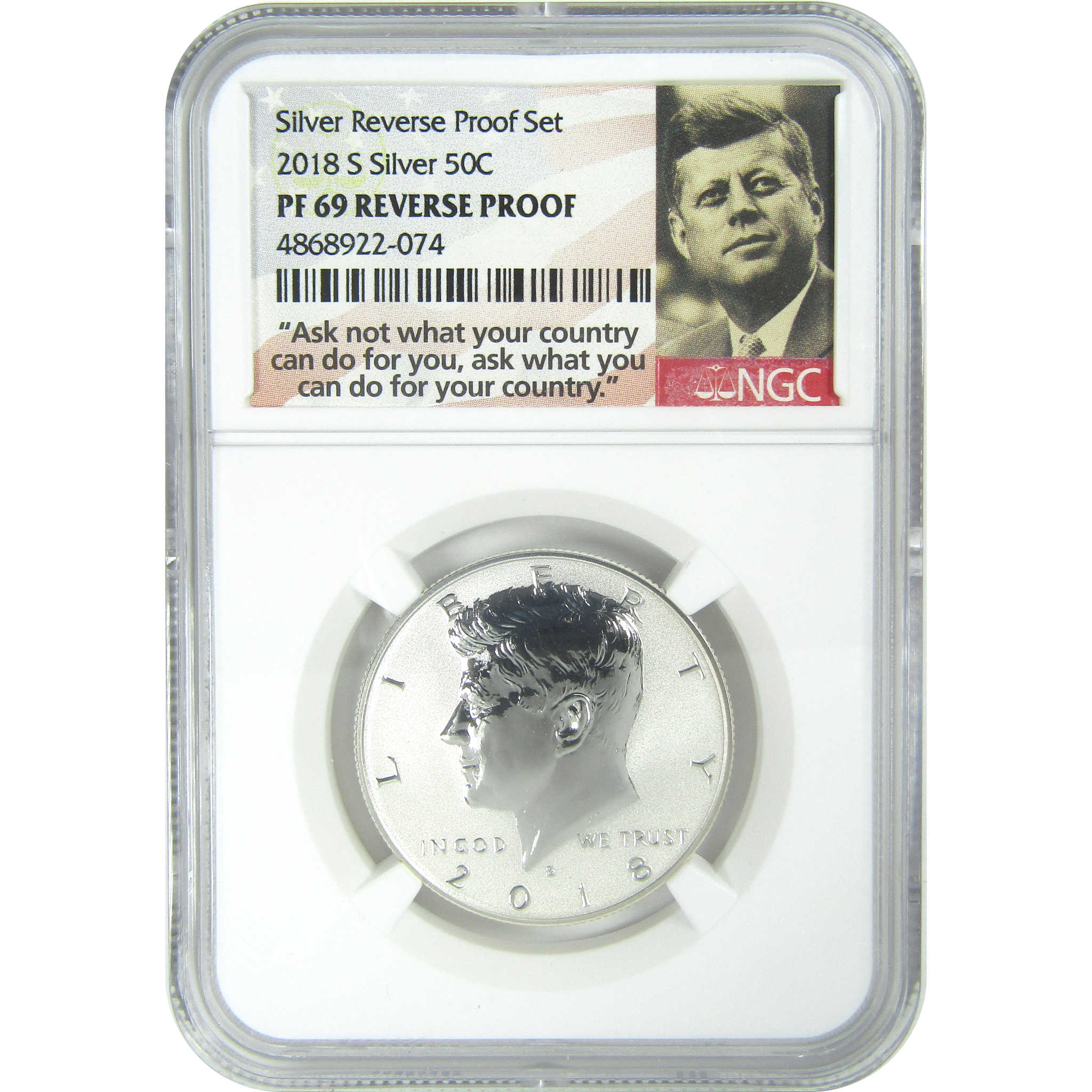 2018 S Kennedy Half Dollar PF 69 NGC Silver Reverse Proof SKU:CPC9299