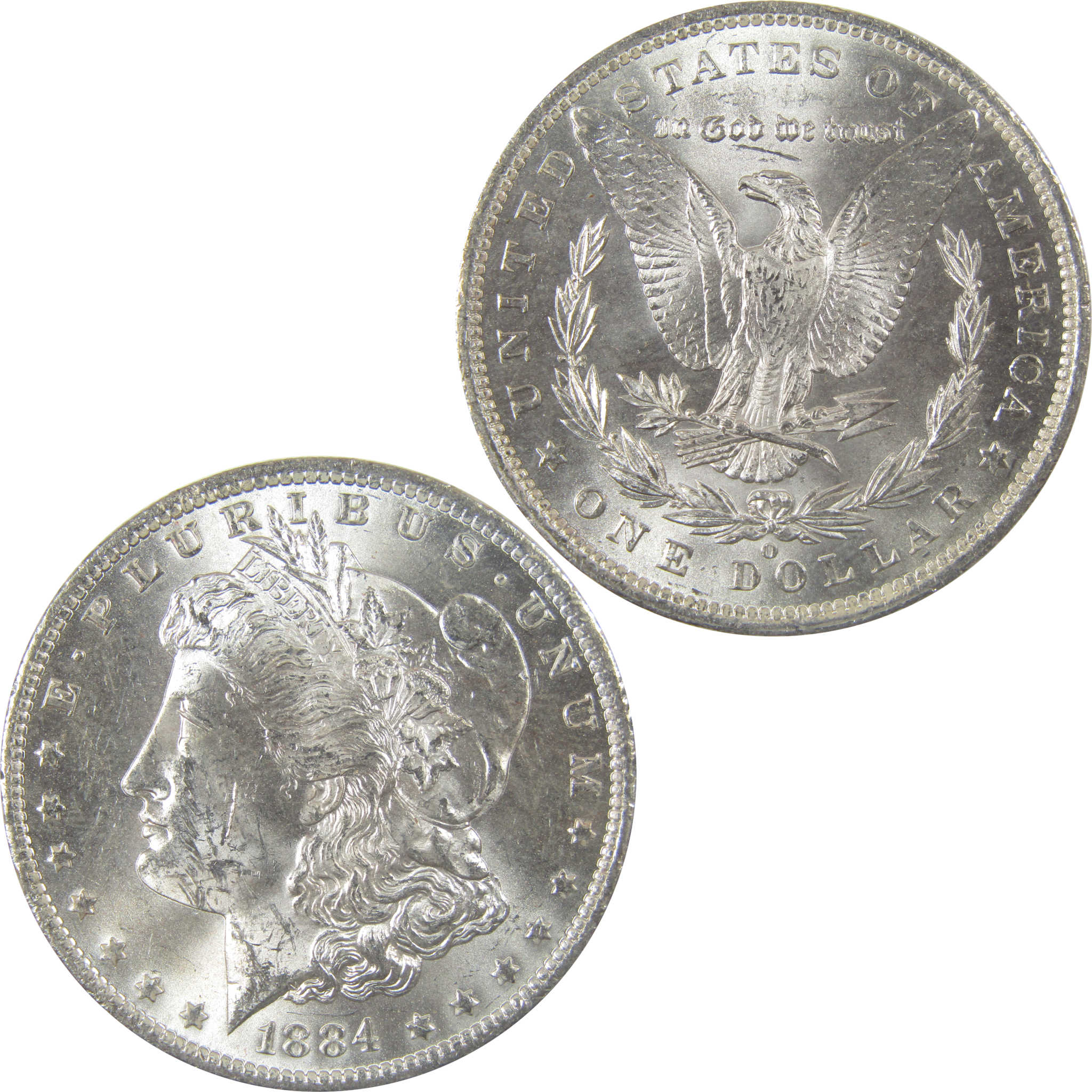 1884 O Morgan Silver Dollar Uncirculated Mint State $1 Coin SKU:I23897