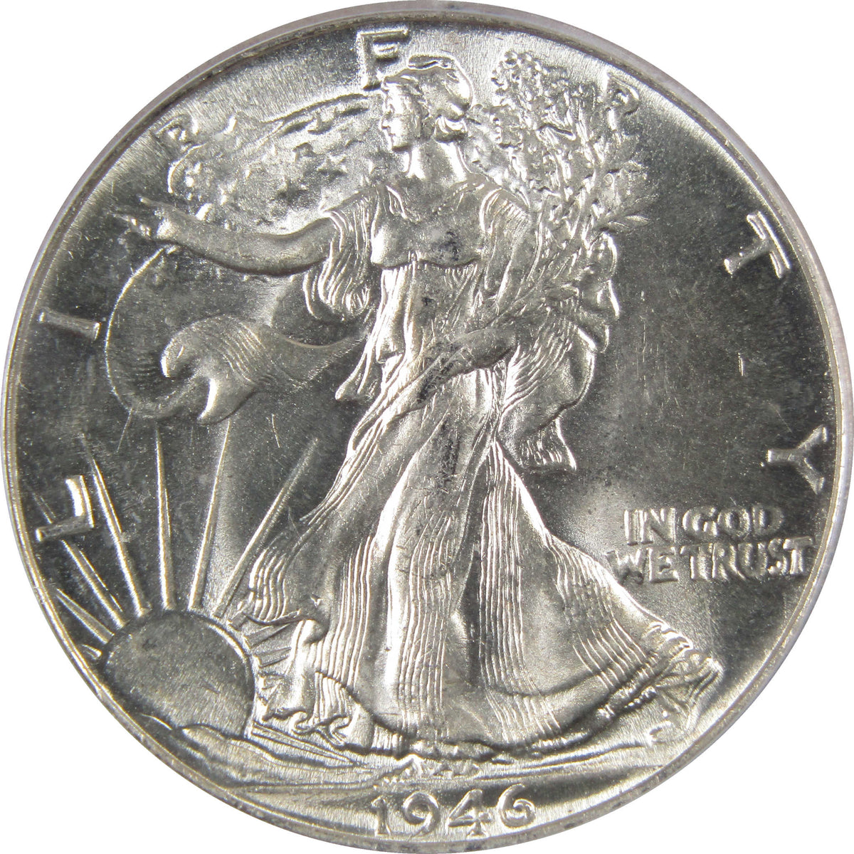 1946 Liberty Walking Silver Half Dollar MS 63 ICG 50c Coin SKU:I29141