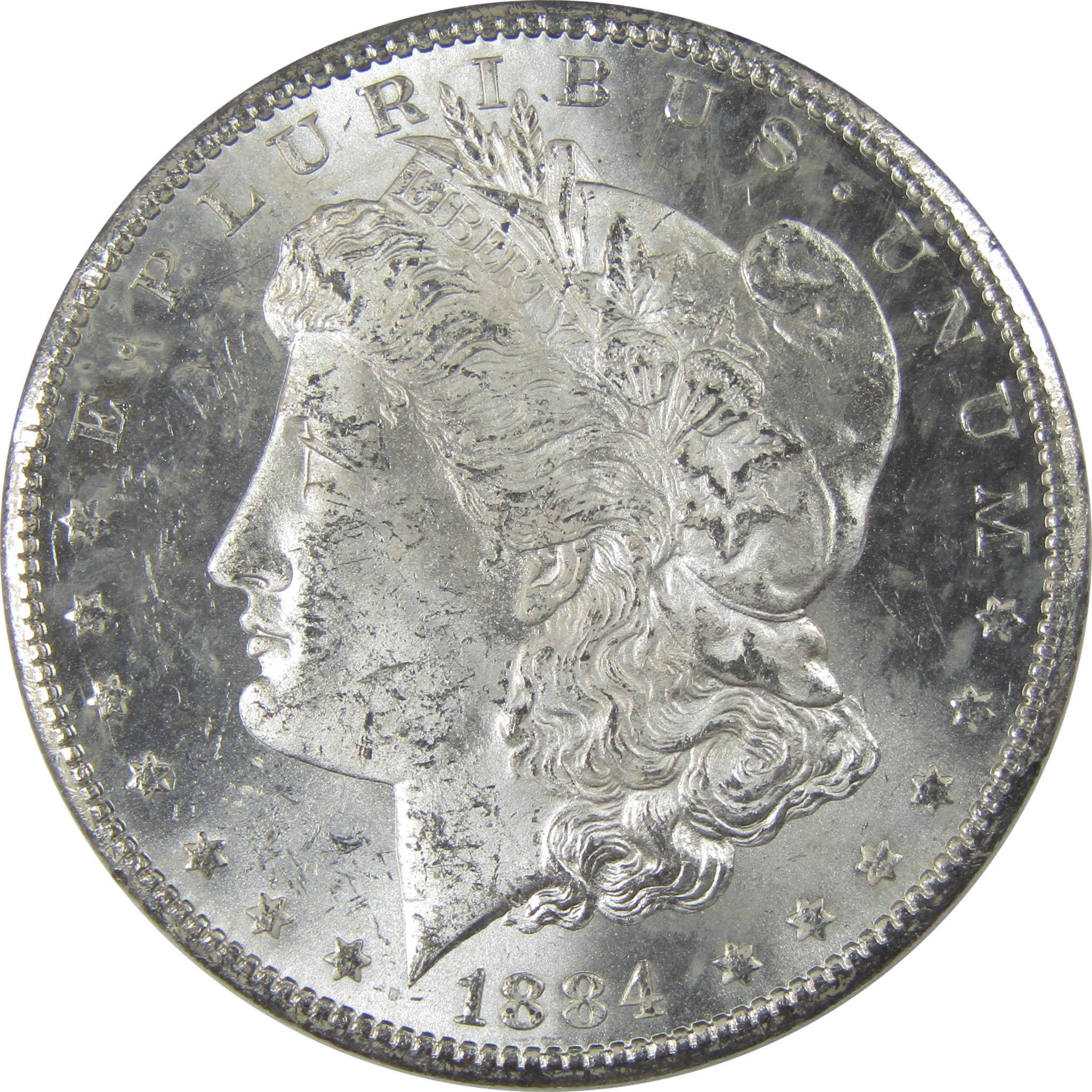 1884 CC Morgan Silver Dollar Uncirculated Mint State SKU:I24393 - Morgan coin - Morgan silver dollar - Morgan silver dollar for sale - Profile Coins &amp; Collectibles