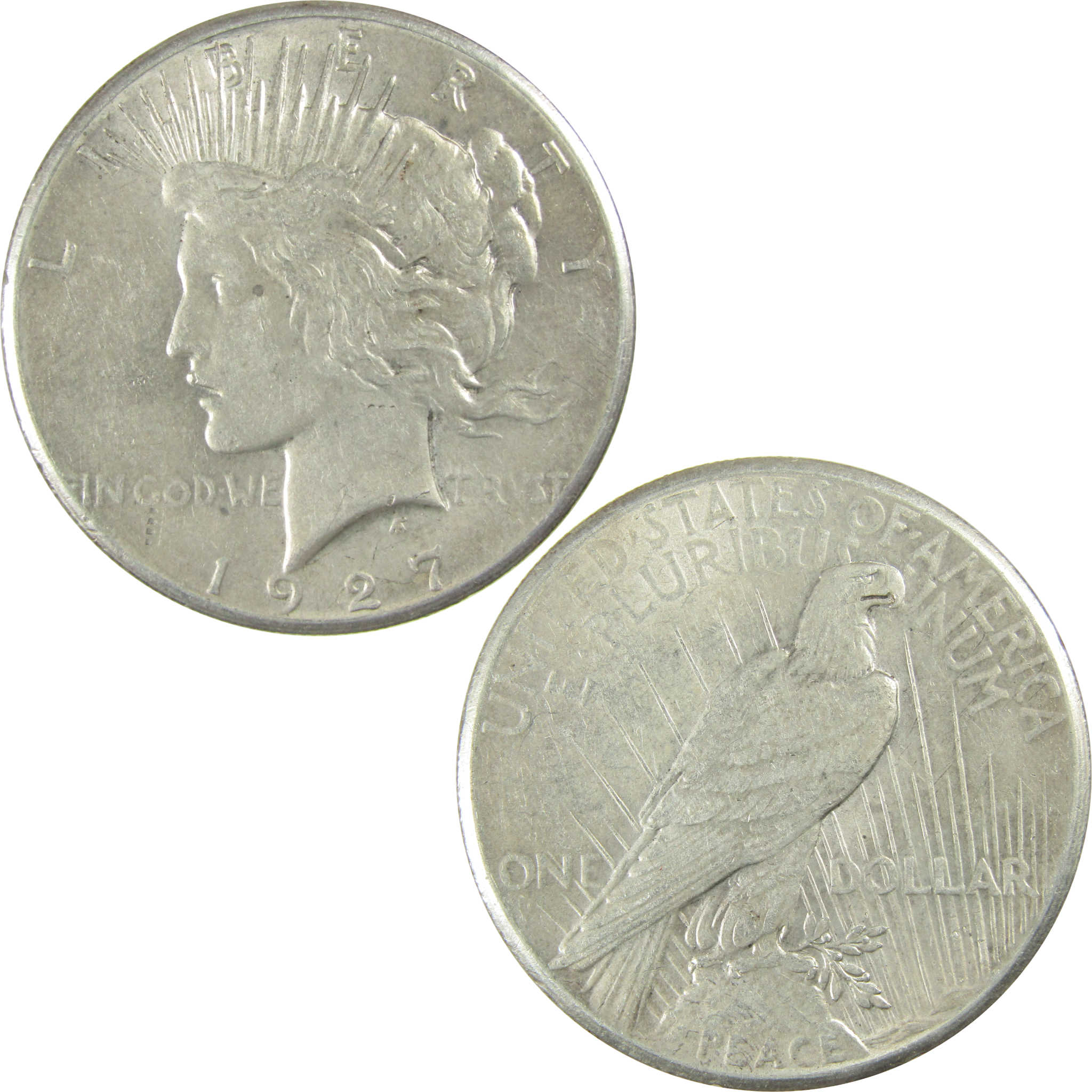 1927 Peace Silver Dollar AU About Uncirculated $1 Coin SKU:I27489