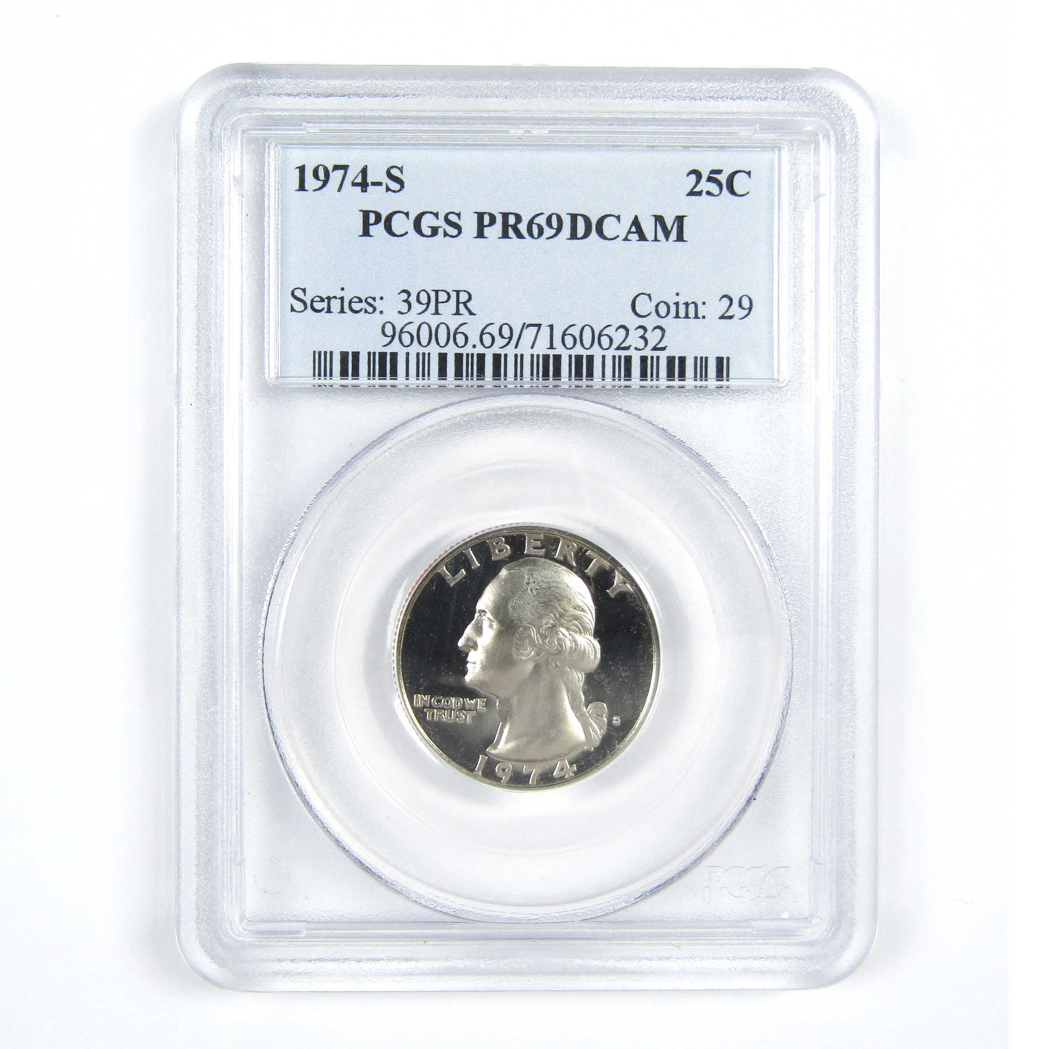 1974 S Washington Quarter PR 69 DCAM PCGS Clad 25c Proof SKU:CPC7407