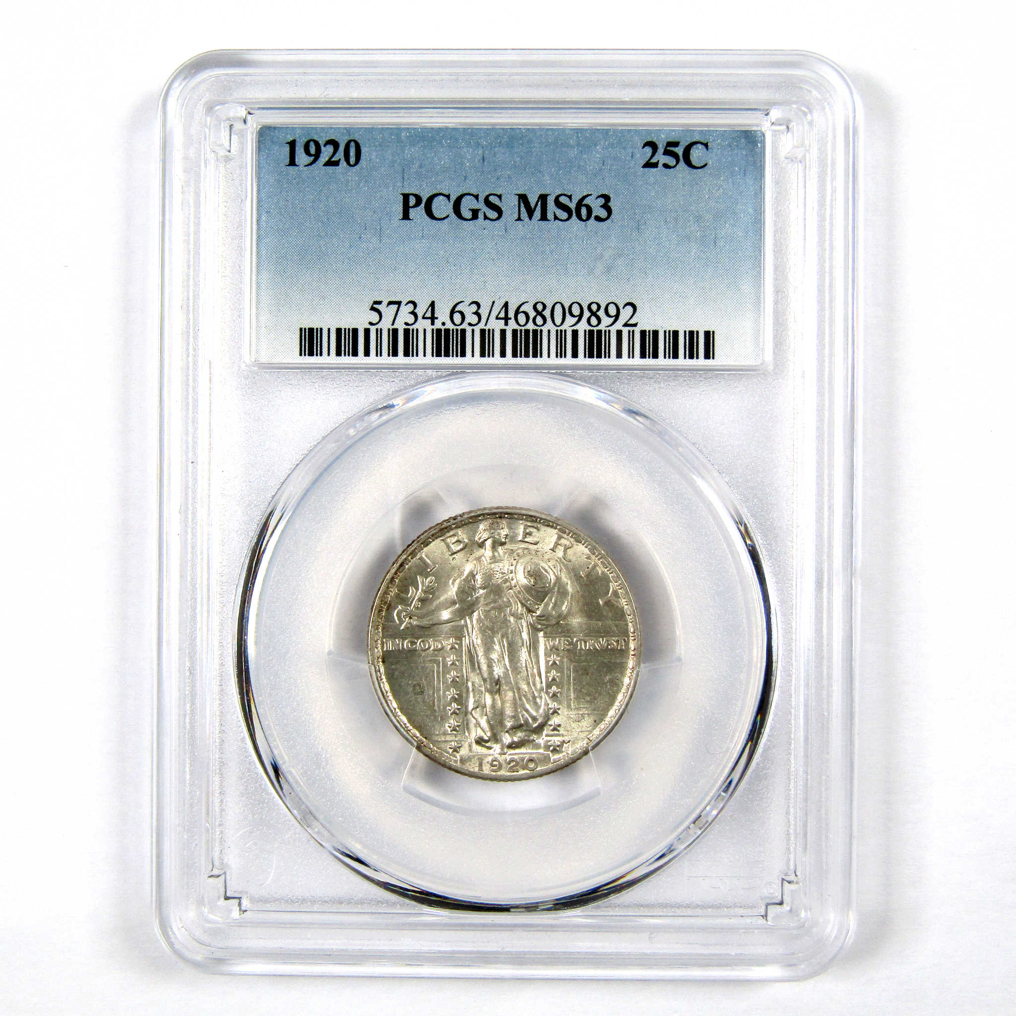 1920 Standing Liberty Quarter MS 63 PCGS 90% Silver 25c Unc SKU:I9213