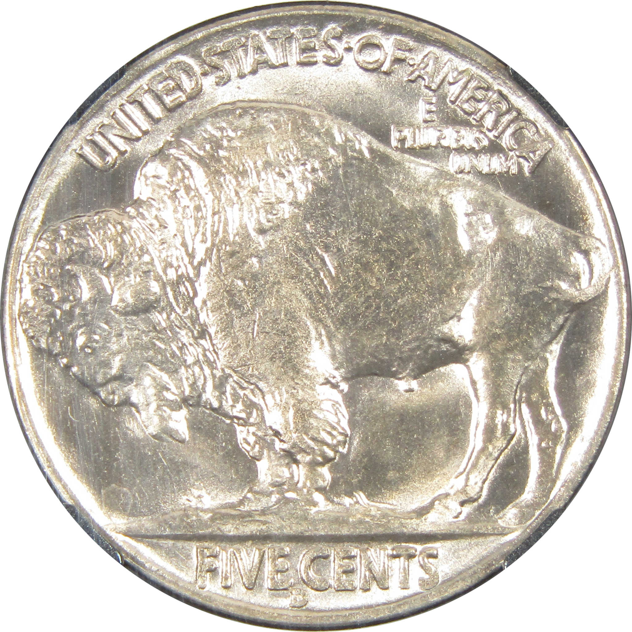 1938 D Buffalo Nickel MS 66 NGC 5c Original Bag Fragment SKU:I14601