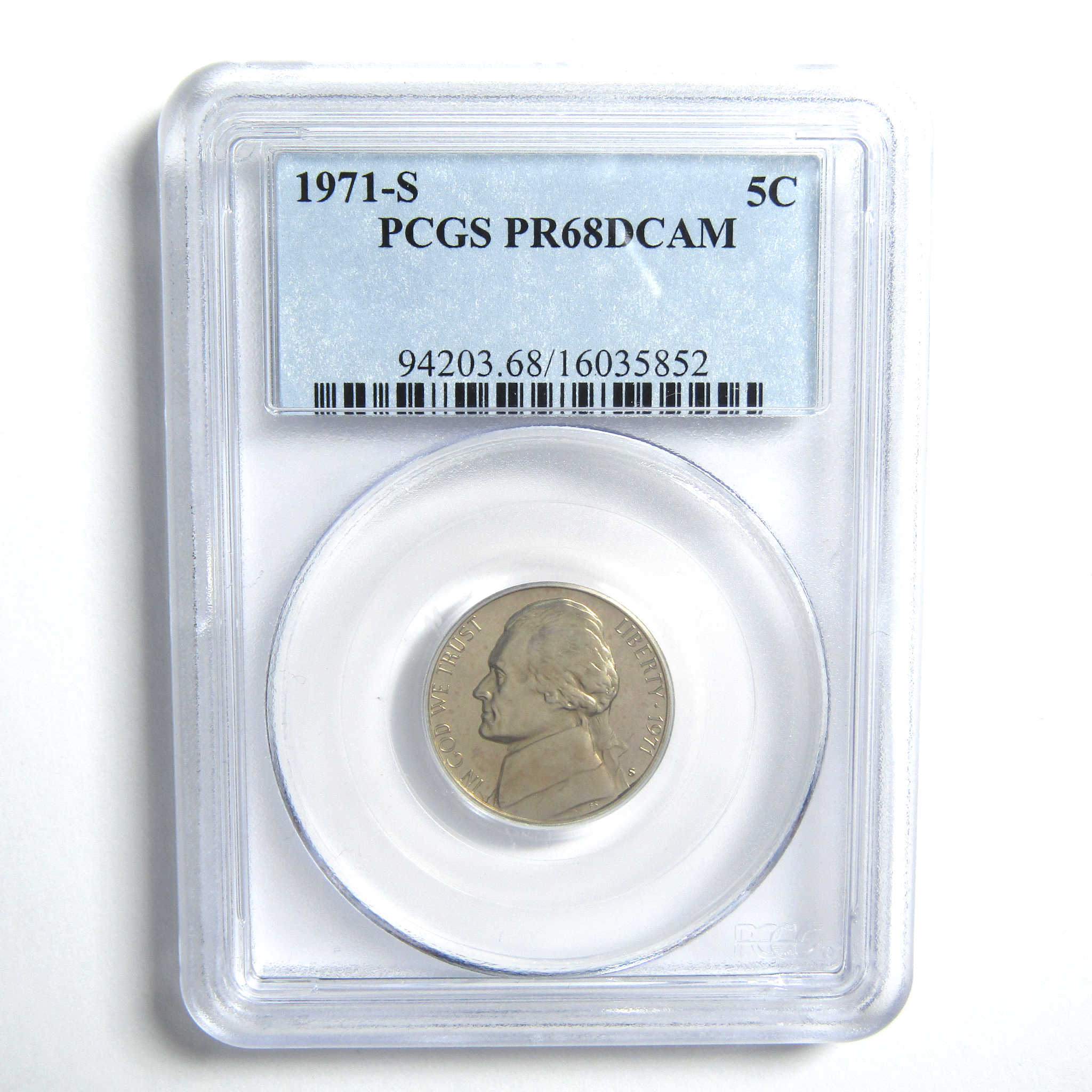 1971 S Jefferson Nickel PR 68 DCAM PCGS 5c Proof Coin SKU:CPC5078