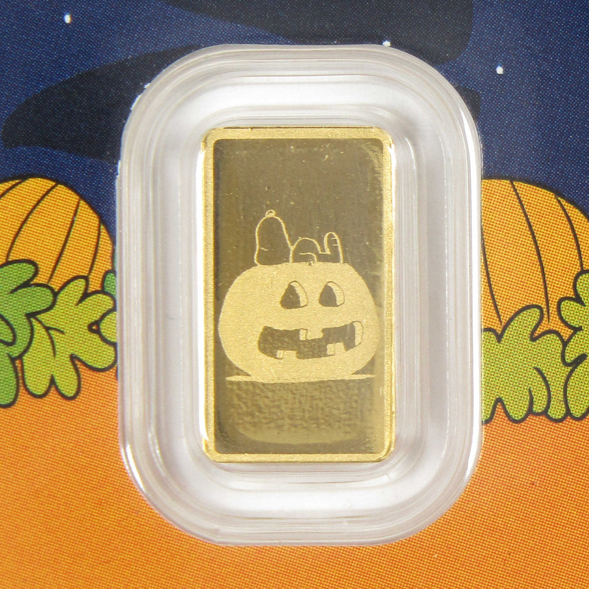 Peanuts Great Pumpkin Charlie Brown 60th Anniversary 1/2 g Gold Bar