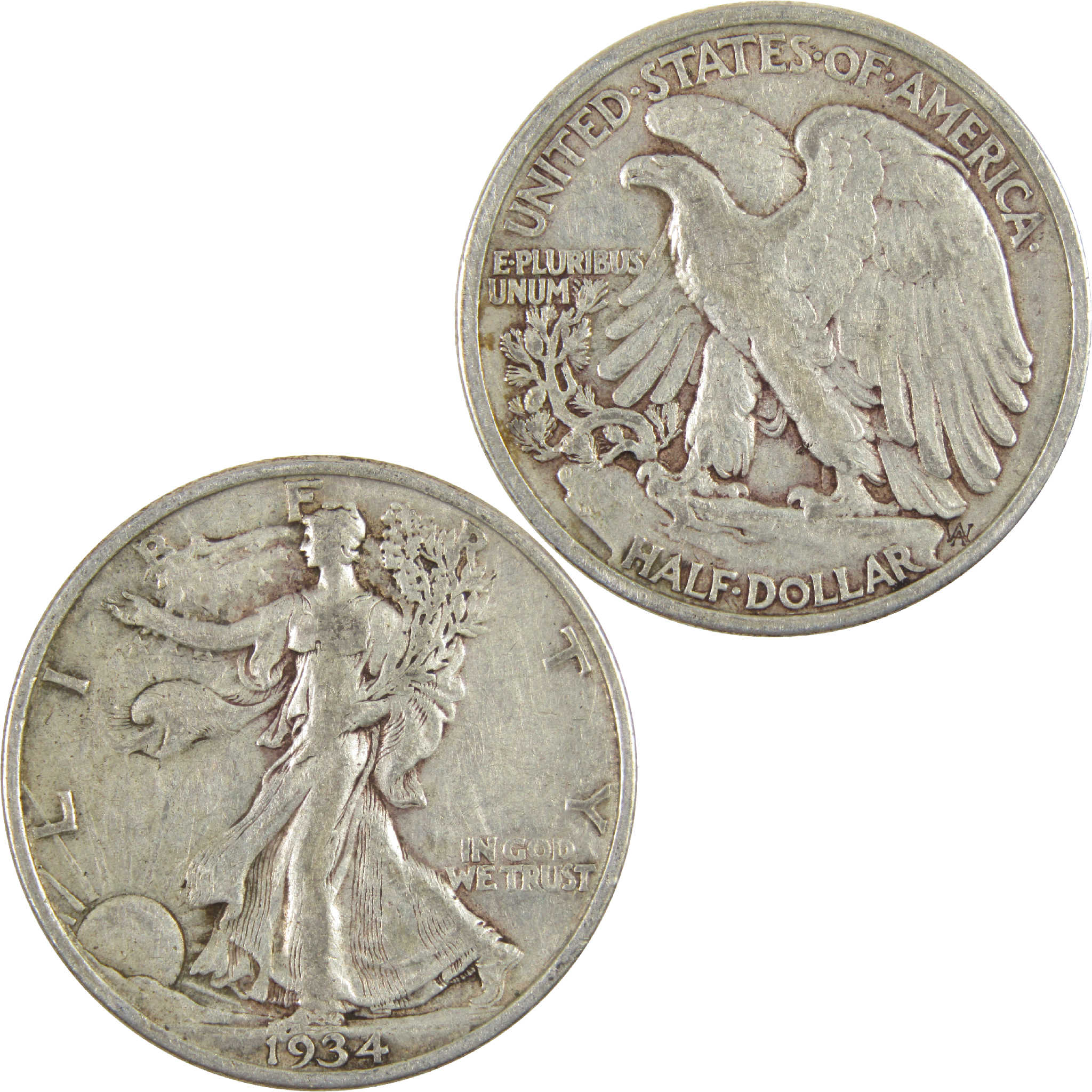 1934 Liberty Walking Half Dollar VF Very Fine Silver 50c Coin
