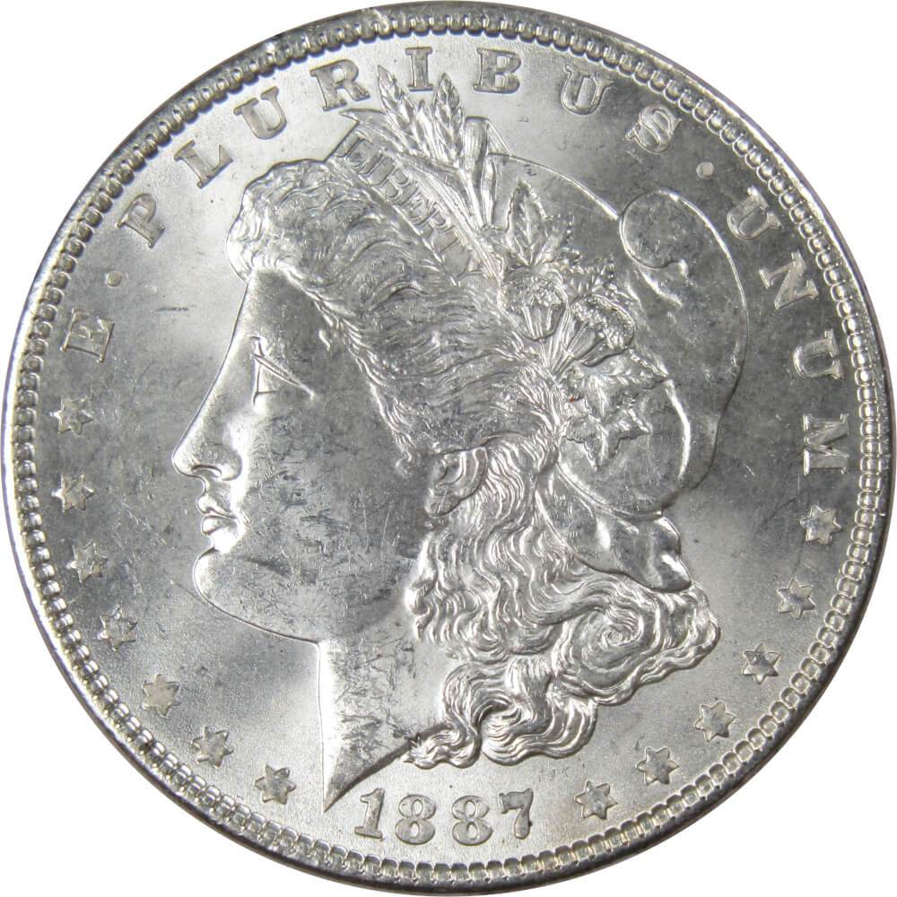 1887 Morgan Silver Dollar Uncirculated Mint State $1 Coin Collectible - Morgan coin - Morgan silver dollar - Morgan silver dollar for sale - Profile Coins &amp; Collectibles