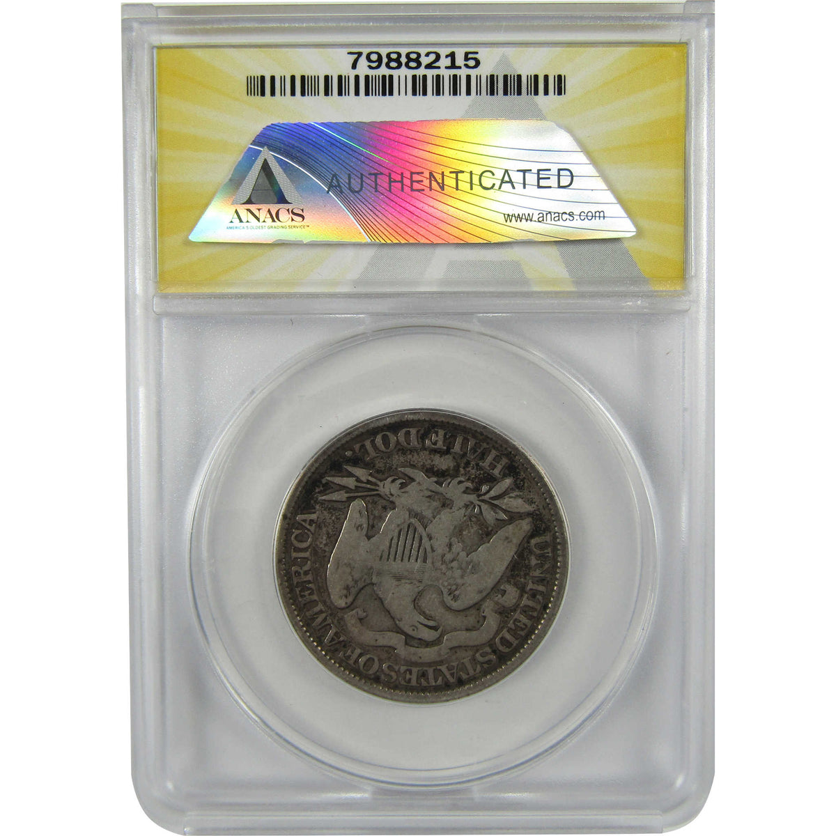 1875 Seated Liberty Silver Half Dollar G 6 Details ANACS SKU:I28555