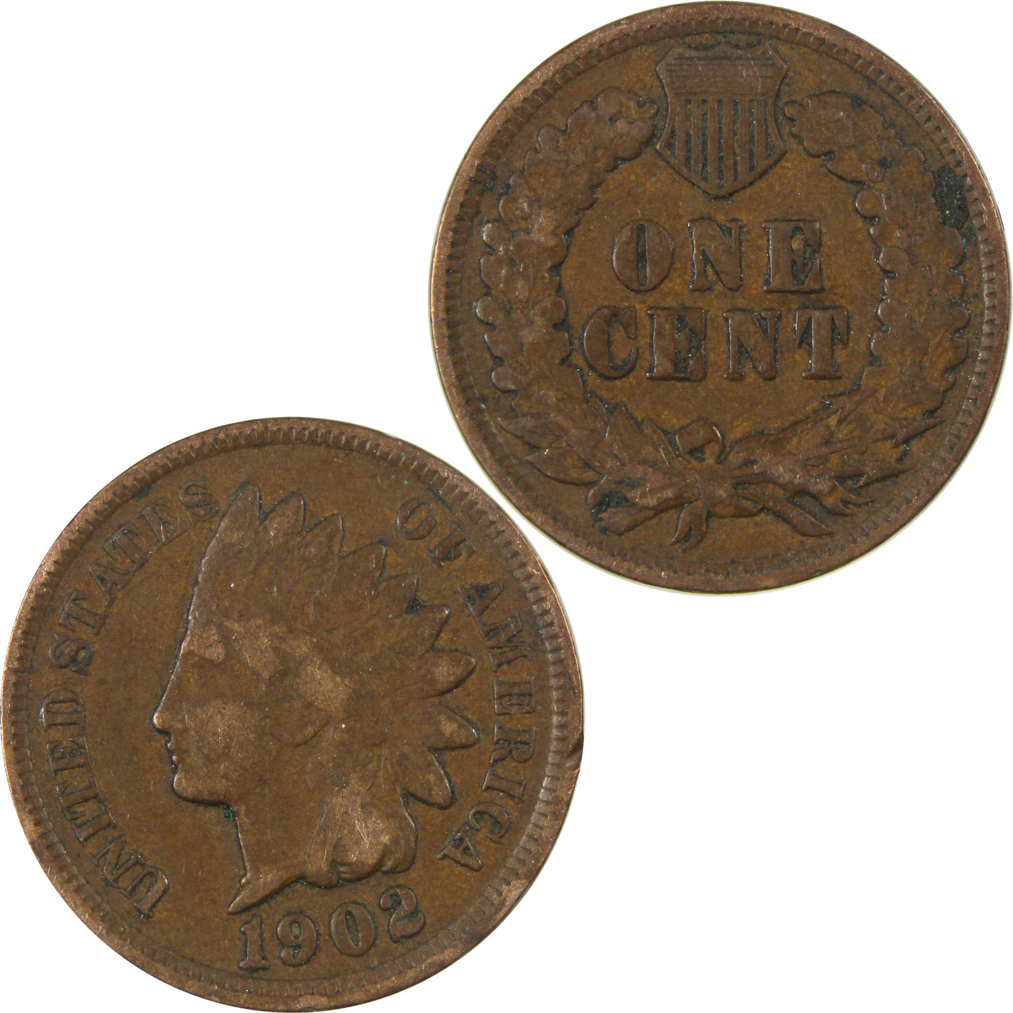 1902 Indian Head Cent VG Very Good Penny 1c Coin SKU:I27056