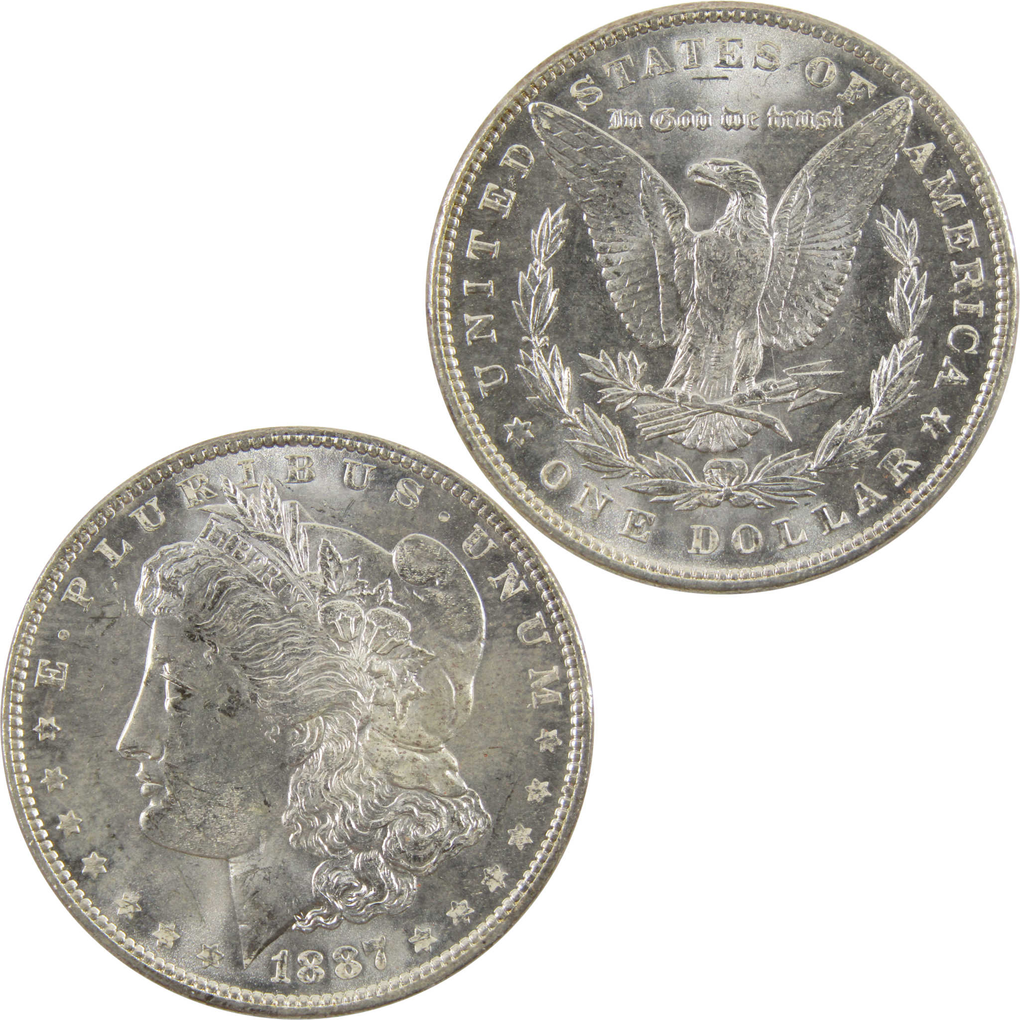 1887 Morgan Dollar BU Uncirculated 90% Silver $1 Coin SKU:I10706 - Morgan coin - Morgan silver dollar - Morgan silver dollar for sale - Profile Coins &amp; Collectibles