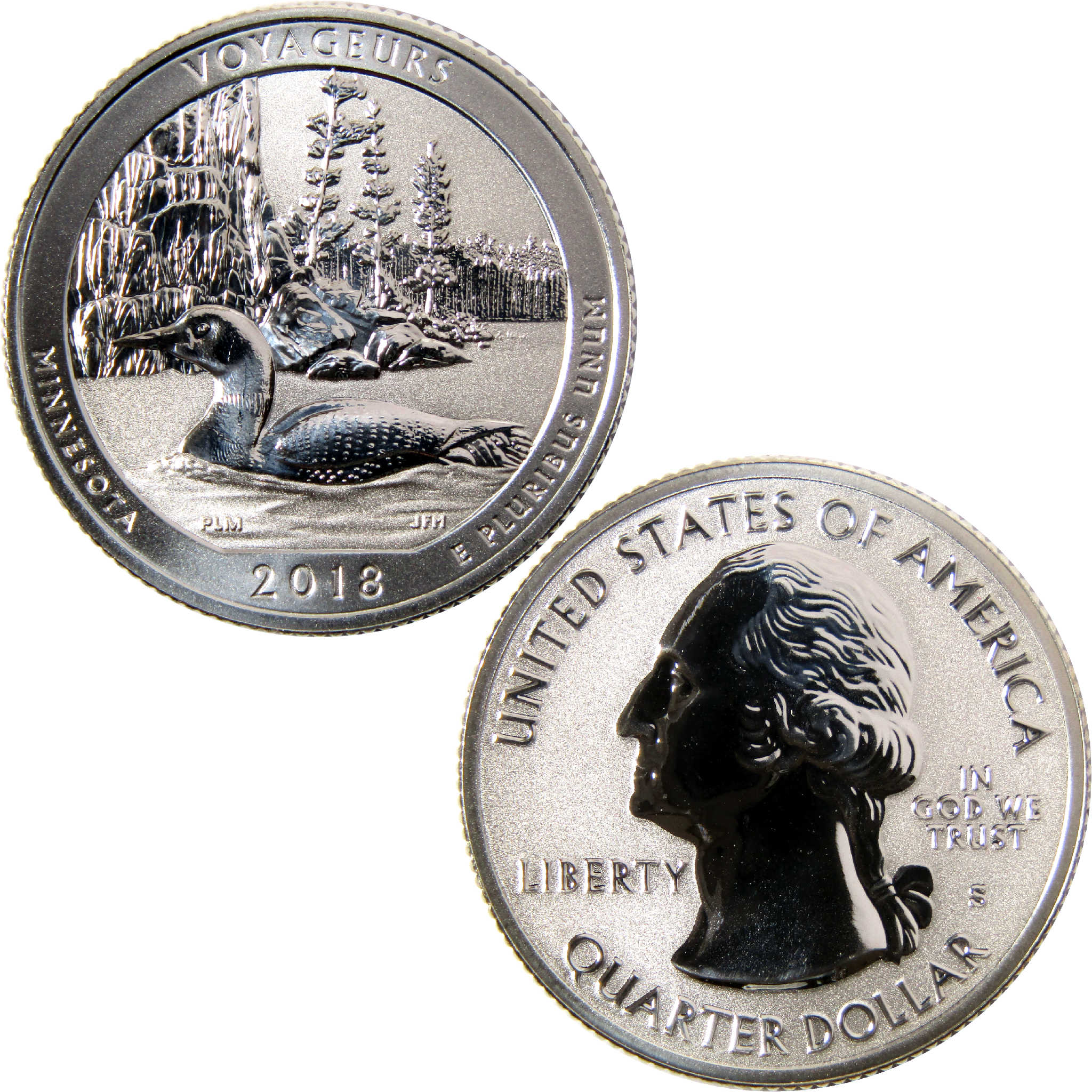 2018 S Voyageurs National Park Quarter Silver 25c Rev PF SKU:I11350