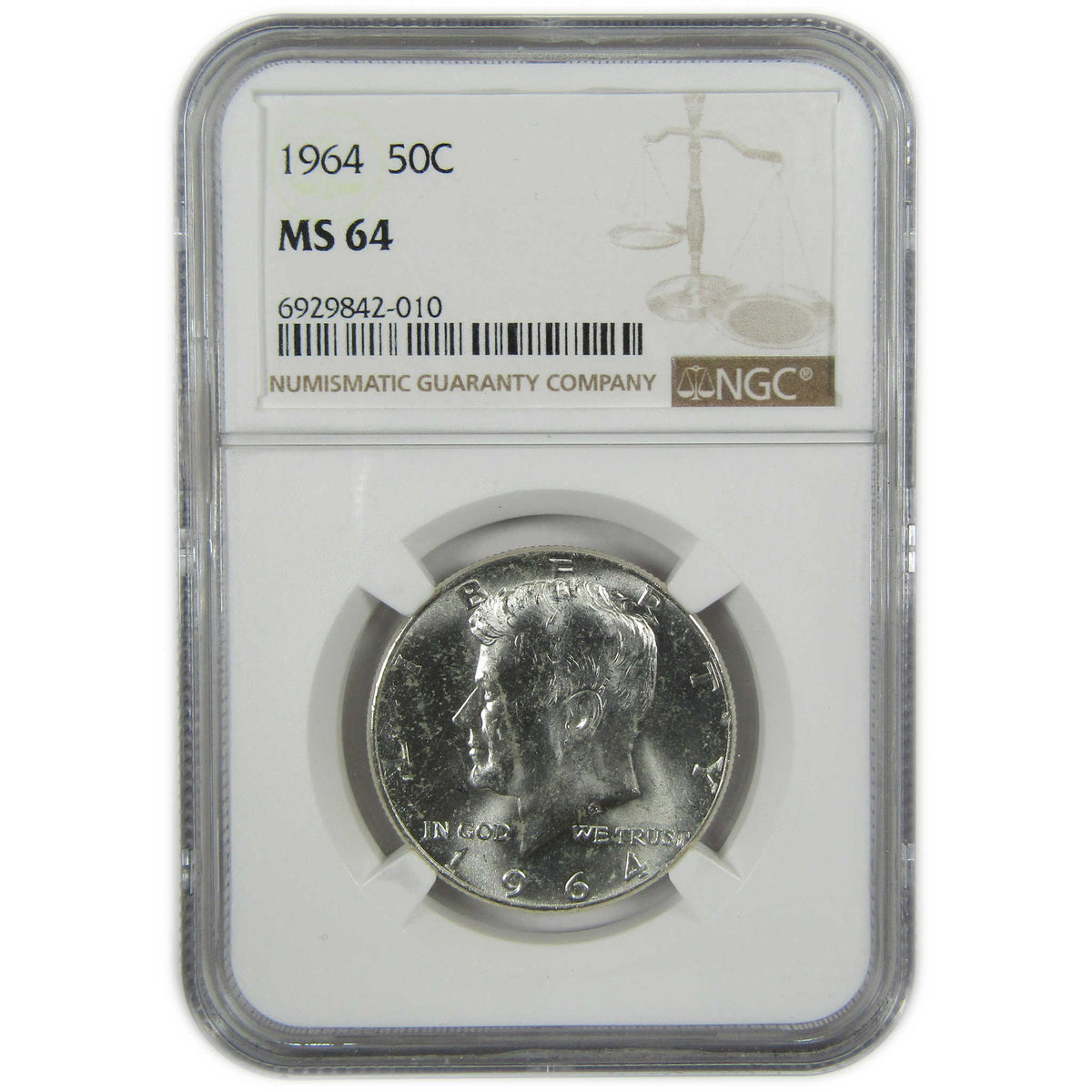 1964 Kennedy Silver Half Dollar MS 64 NGC 50c Coin SKU:I28792