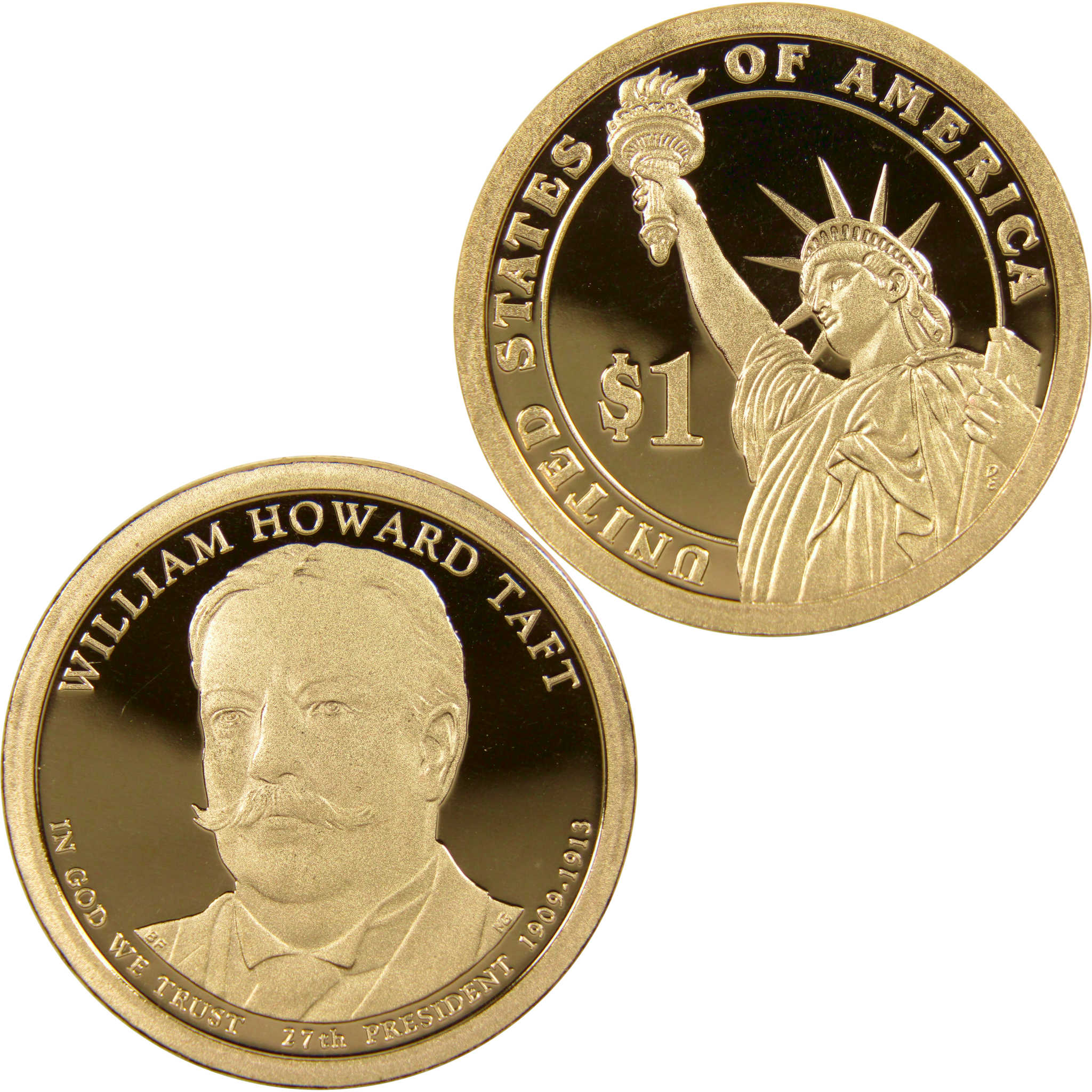2013 S William H Taft Presidential Dollar Choice Proof $1 Coin