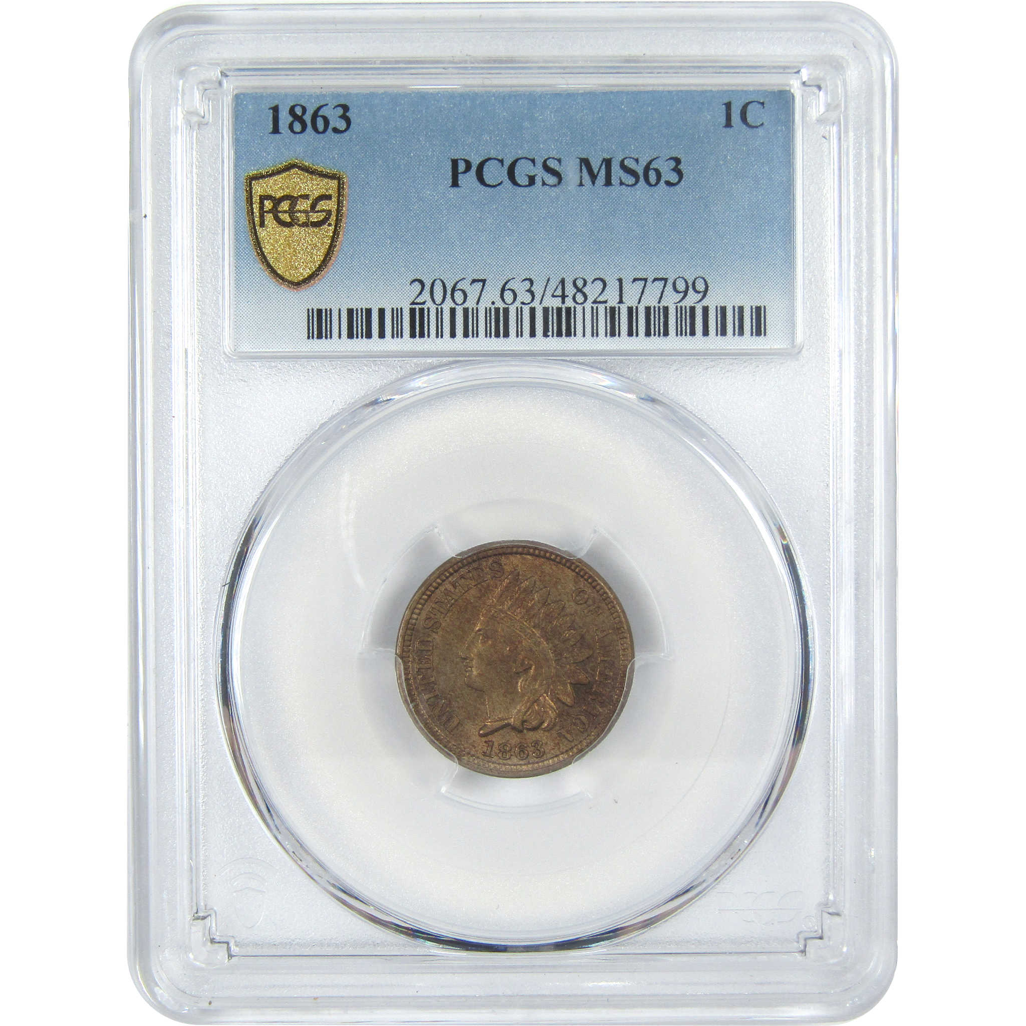 1863 Indian Head Cent MS 63 PCGS Copper-Nickel Penny 1c SKU:I16394