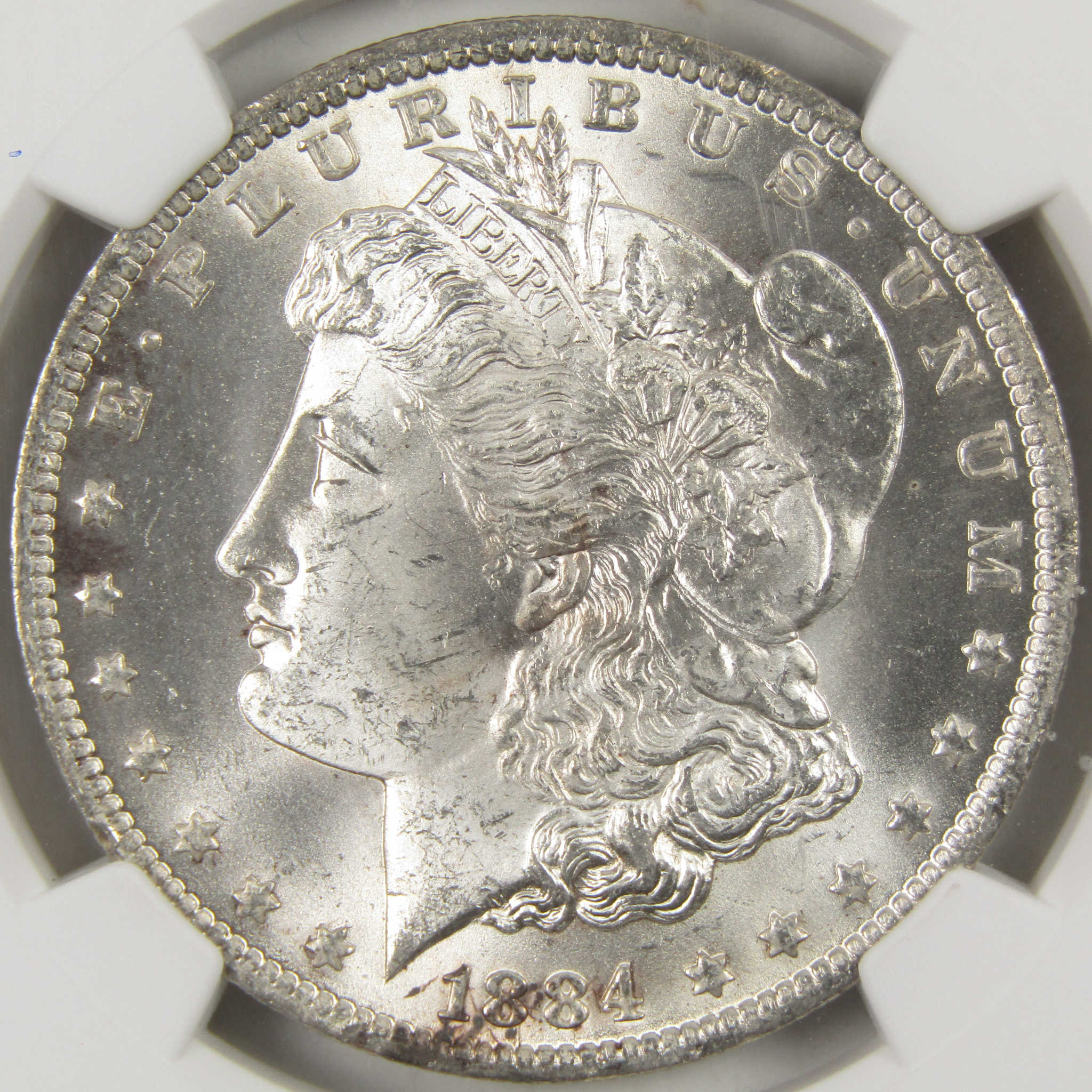 Morgan Silver Dollar ---1884 0--VAM 10---HOT 50 Marked-Toned Front and Back-From shops Estate--VSS Slabbed --Silver See Pic and Price--