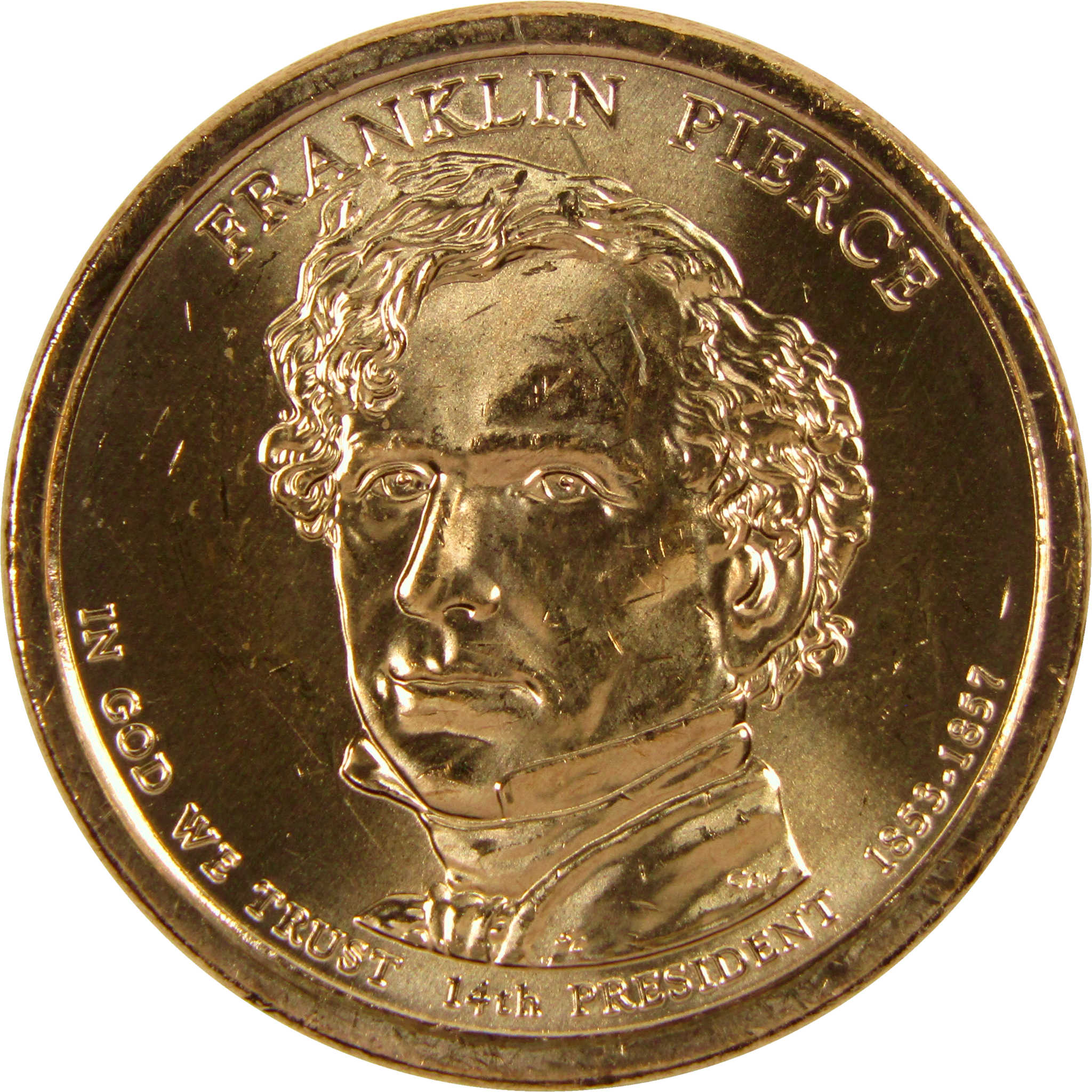 2010 D Franklin Pierce Presidential Dollar BU Uncirculated $1 Coin