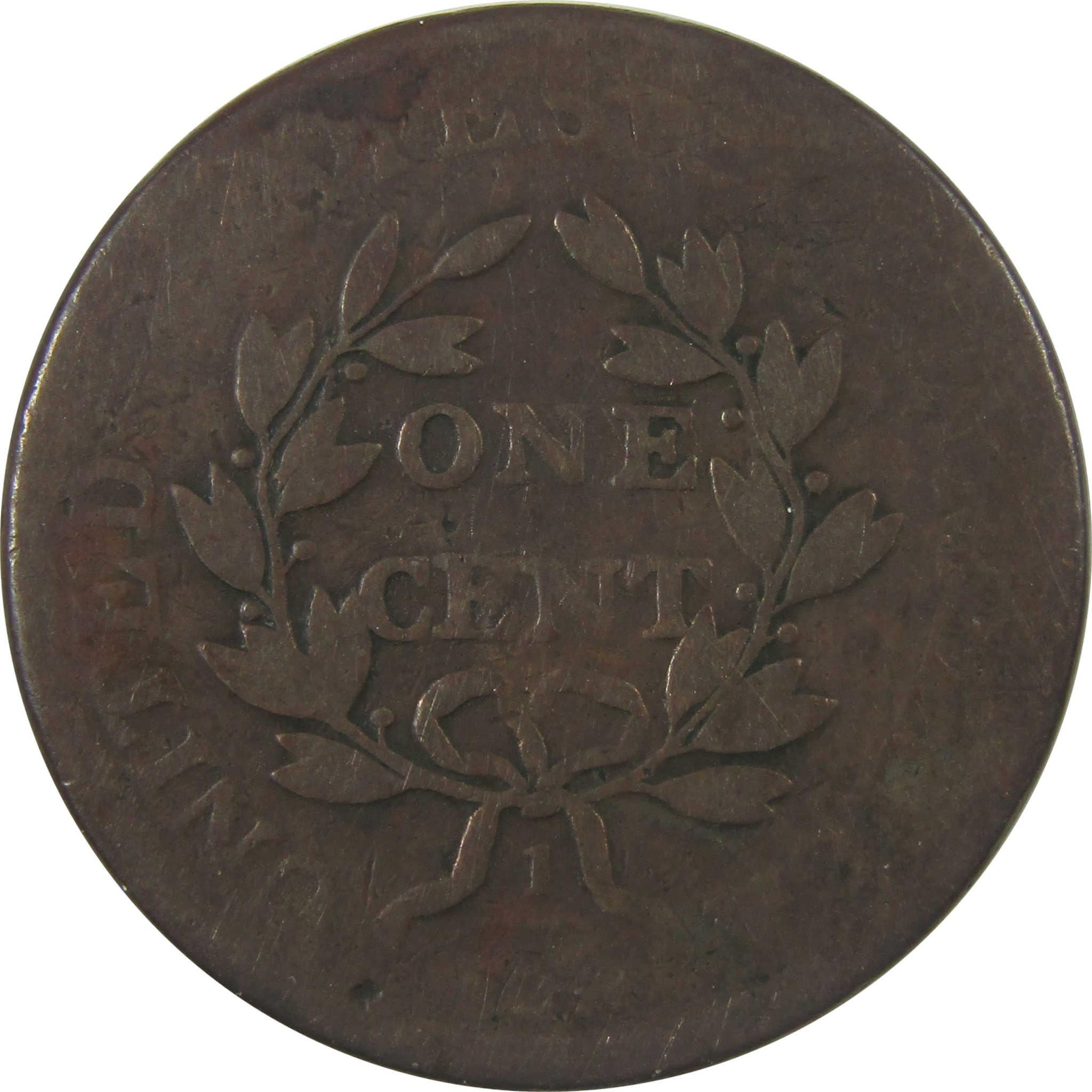 1802 No Stems Draped Bust Copper Large Cent AG 1c Coin SKU:I25298