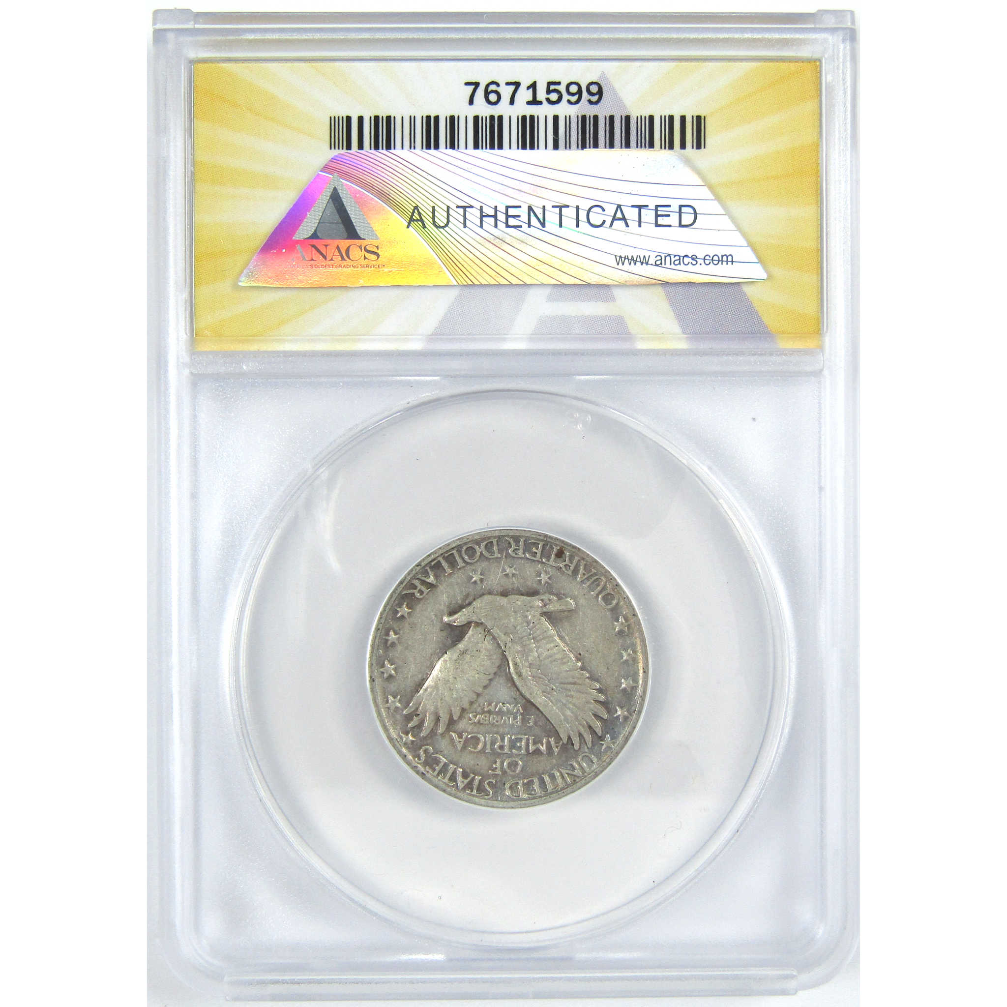 1929 Standing Liberty Quarter VF 20 ANACS Silver 25c Coin SKU:I16318