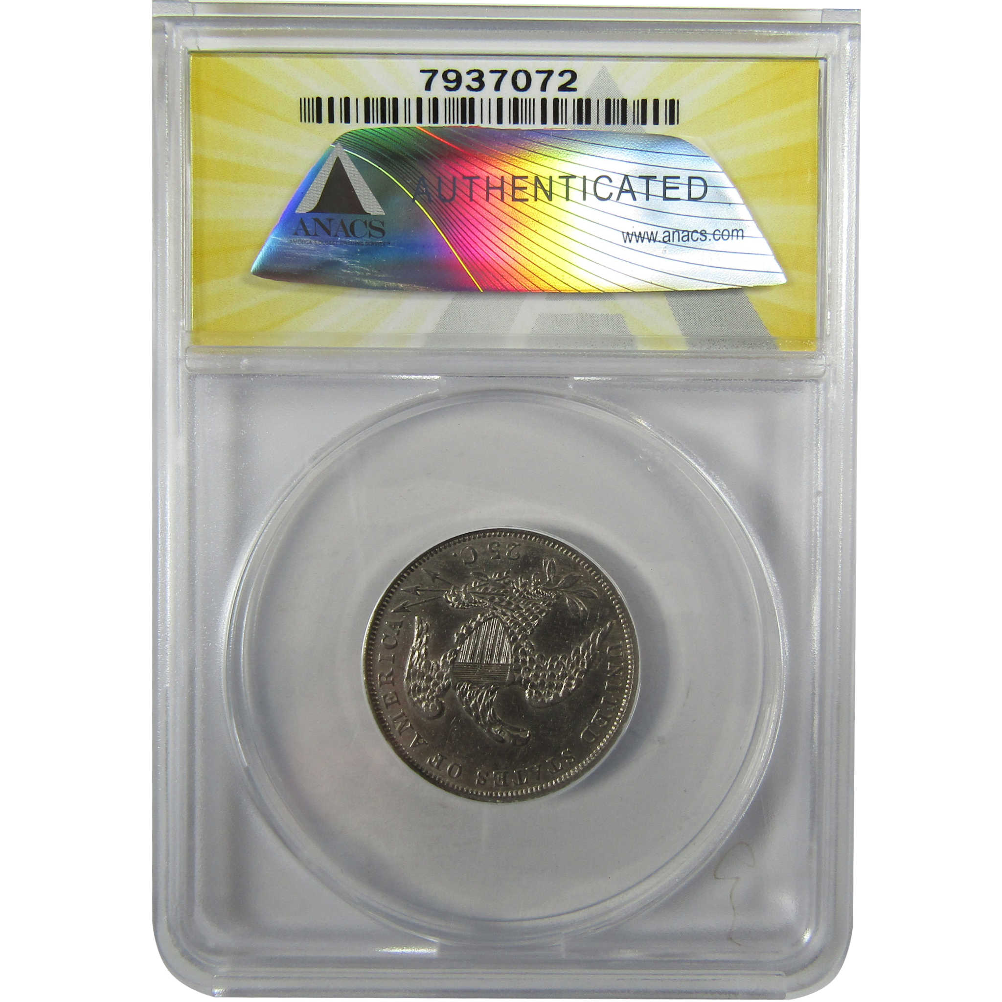 1835 Capped Bust Silver Quarter AU 55 Details ANACS 25c CoinSKU:I28080