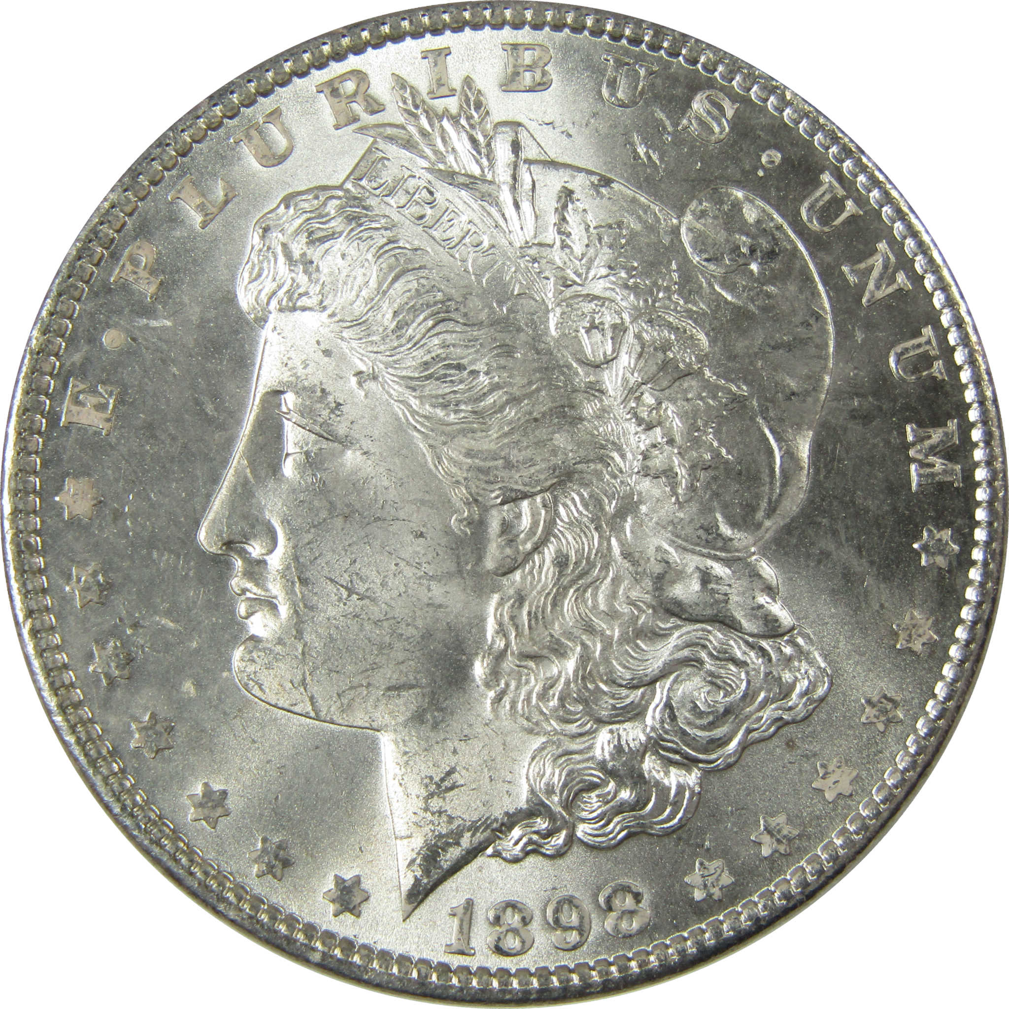 1898 Morgan Silver Dollar Uncirculated Mint State $1 Coin SKU:I27763