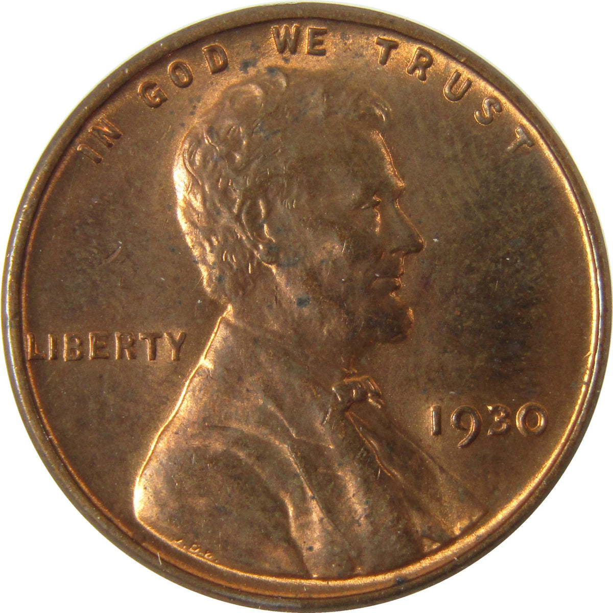 1930 Lincoln Wheat Cent MS 63 RB ANACS Uncirculated Penny SKU:I28448