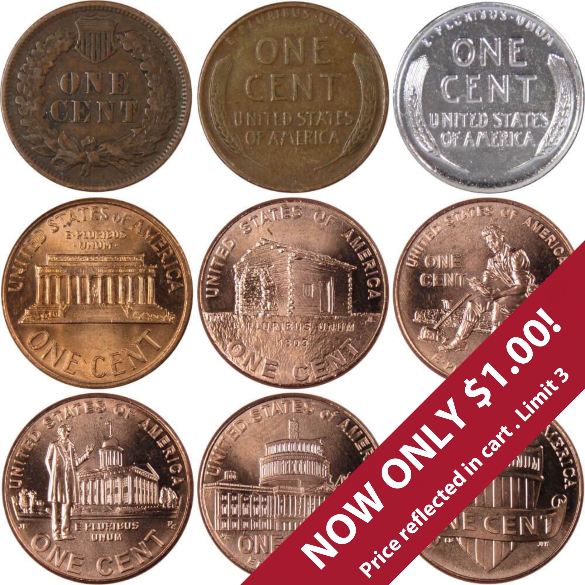 150 Years of Penny Designs Set NOW ONLY $1.00. Limit 3