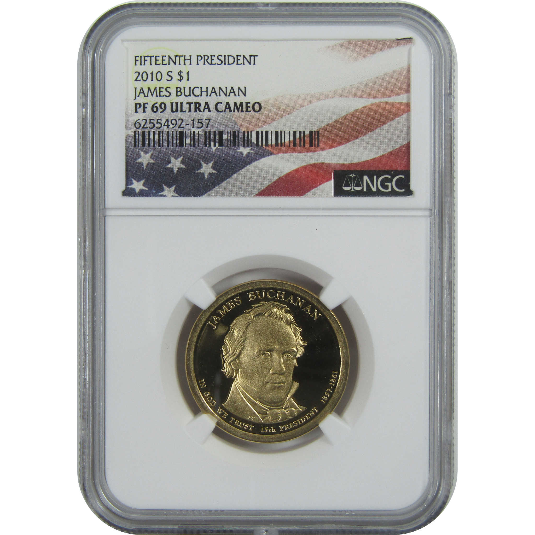 2010 S James Buchanan Presidential Dollar PF 69 UCAM NGC SKU:CPC9260