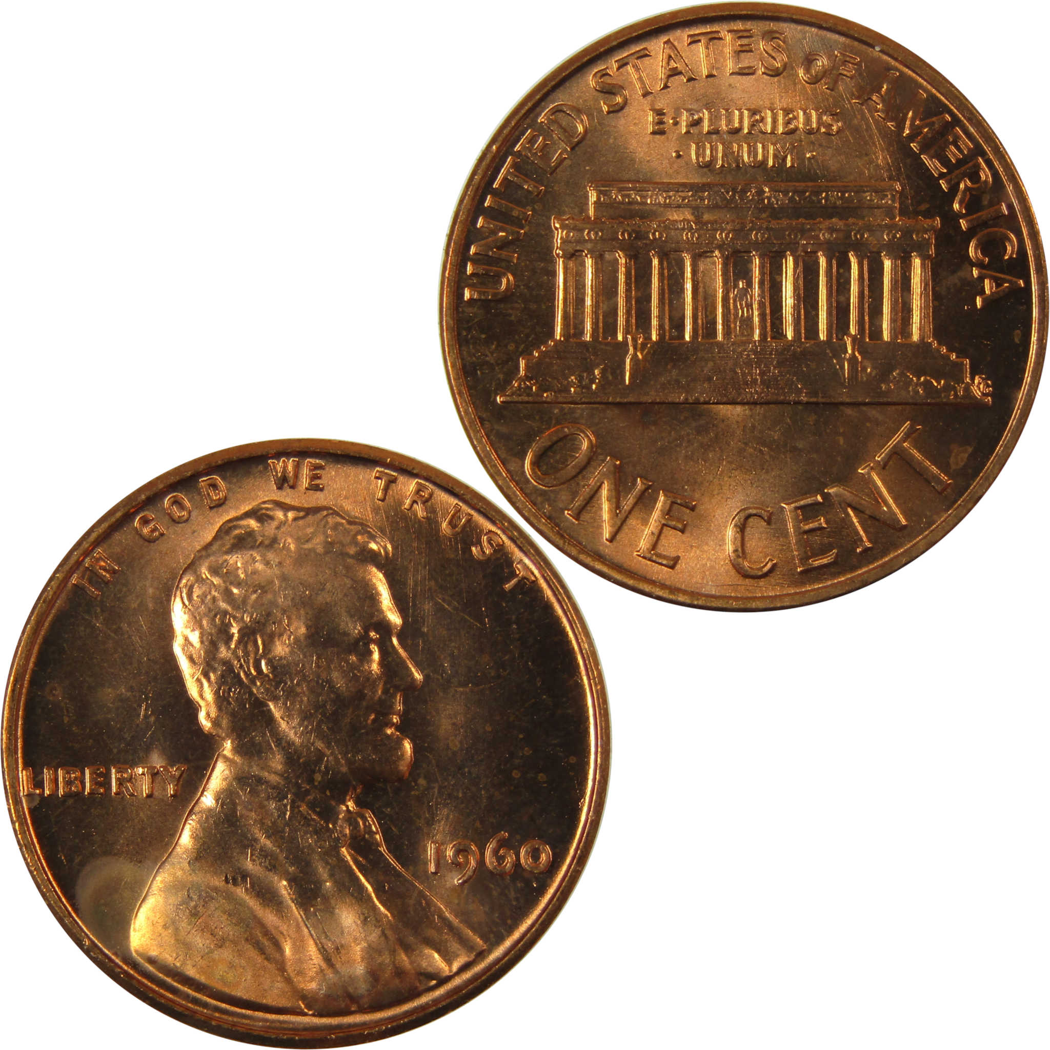 1960 Small Date Lincoln Memorial 1c Uncirculated Mint State SKU:I26580