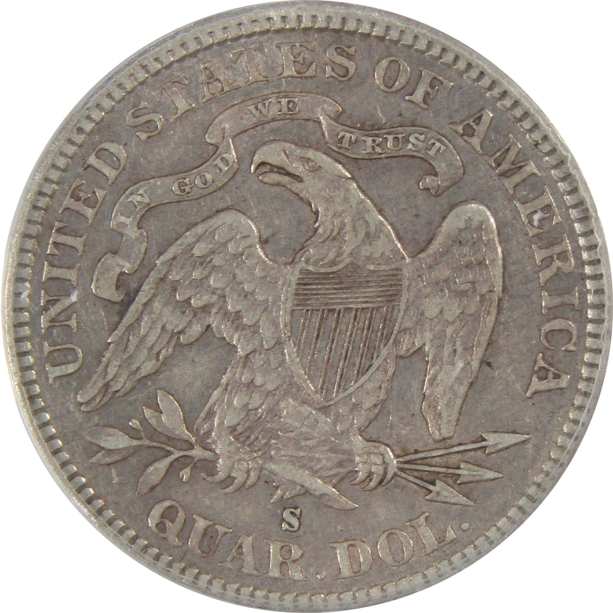 1891 S Seated Liberty Quarter EF 45 ANACS Silver 25c Coin SKU:CP163