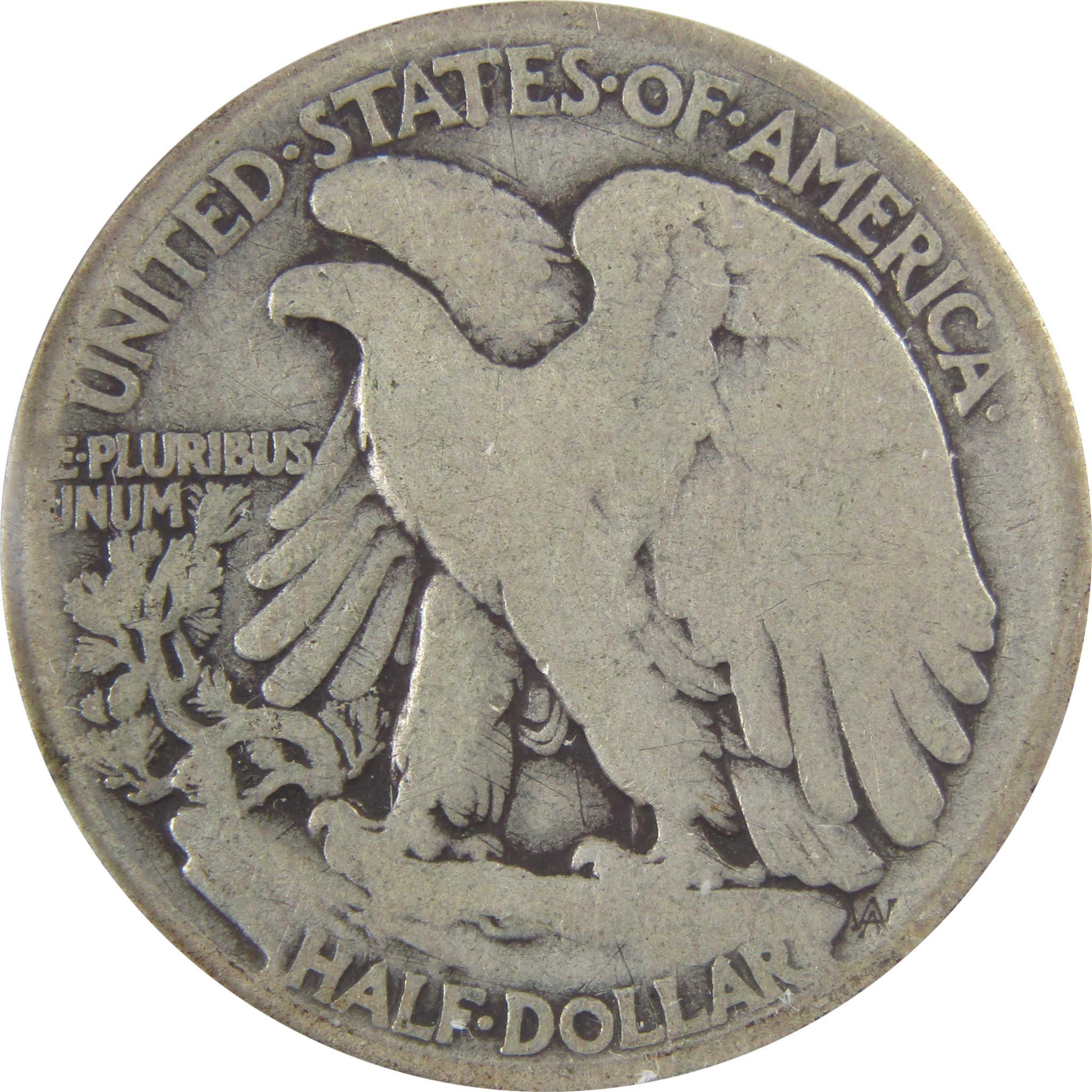 1916 D Liberty Walking Silver Half Dollar AG 3 Detail ANACS SKU:I25475