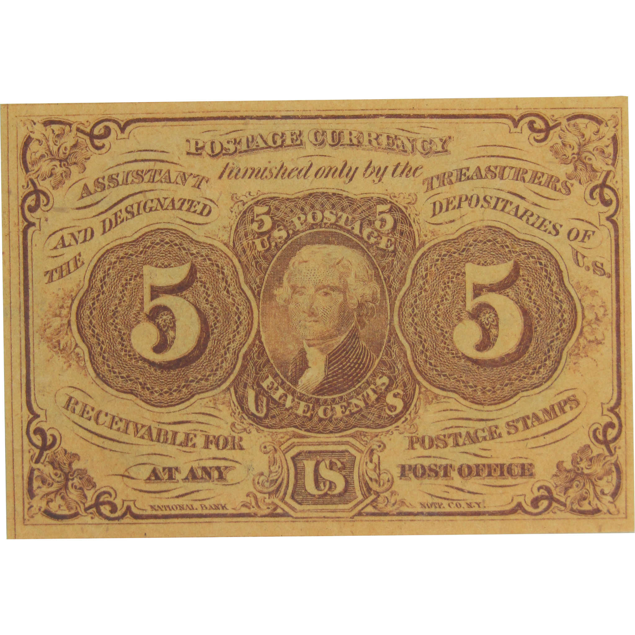 5c Fractional Note First Issue Fr 1230 Choice Uncirculated 63 EPQ PMG