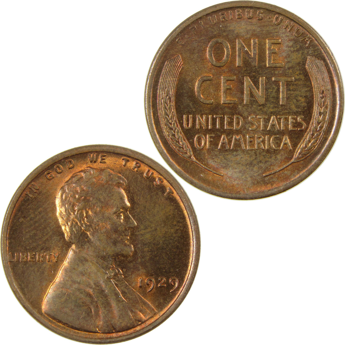 1929 Lincoln Wheat Cent Uncirculated Penny 1c Coin SKU:I28260