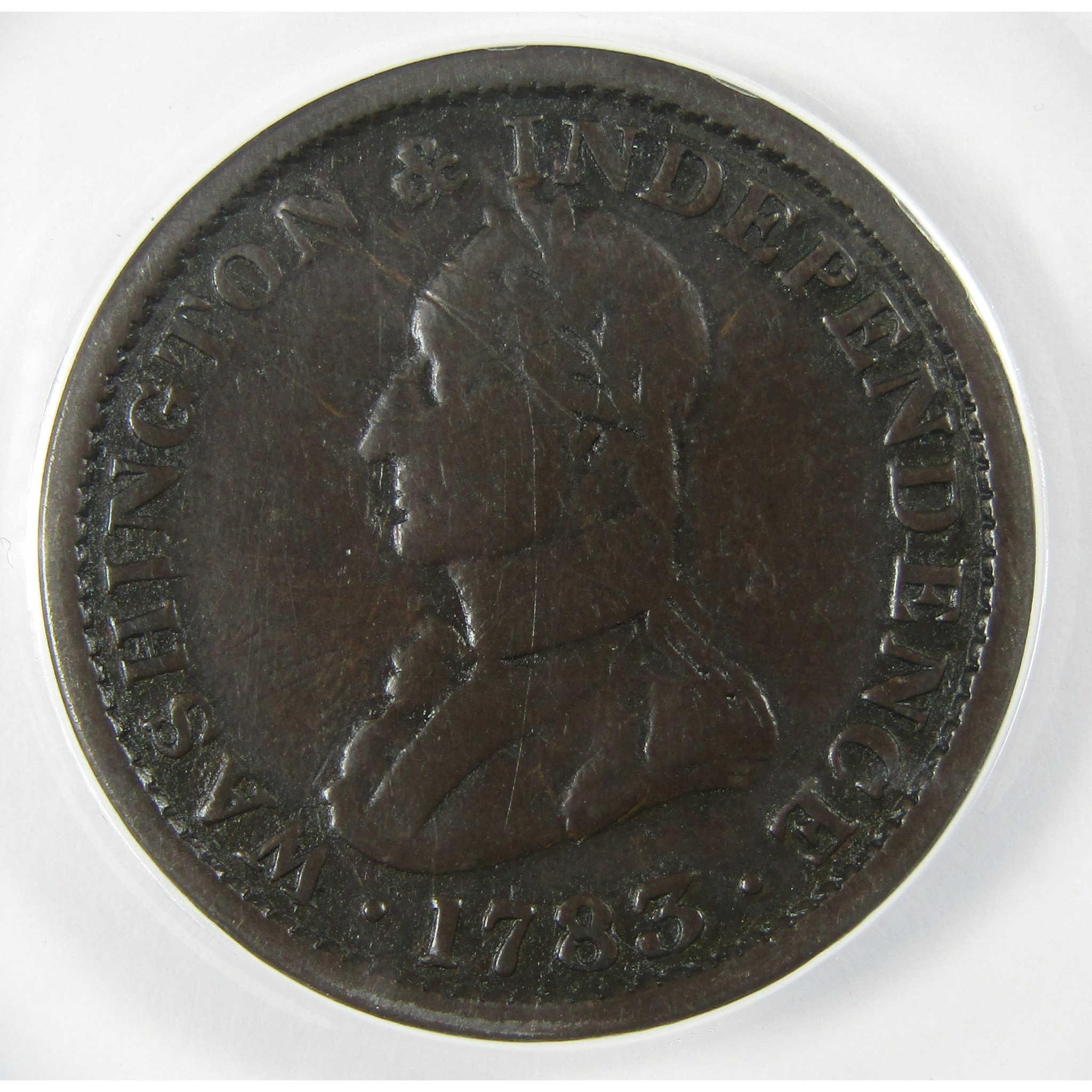 1783 Large Military Bust Washington Token VG10 Detail ANACS SKU:I25426