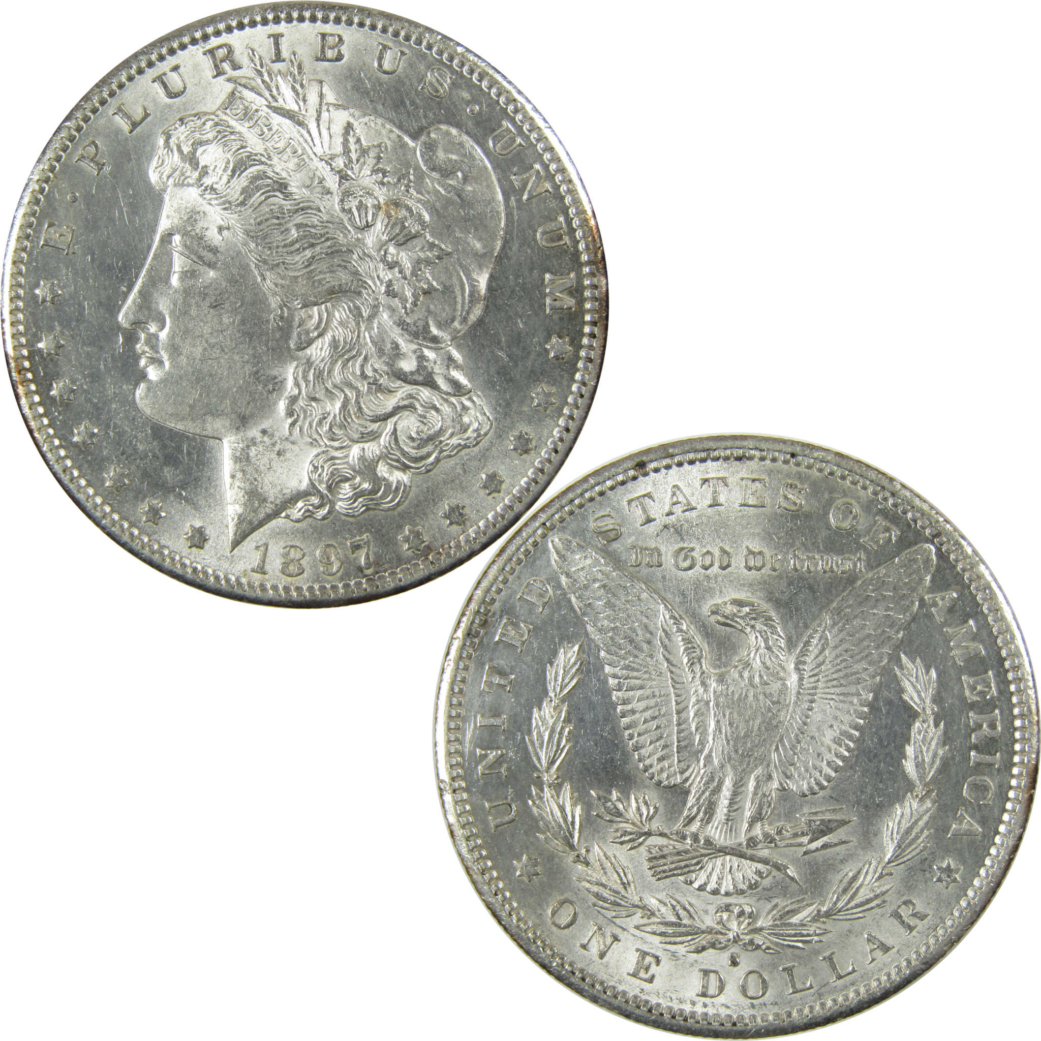 1897 S Morgan Silver Dollar CH AU Choice About Uncirculated SKU:I27814