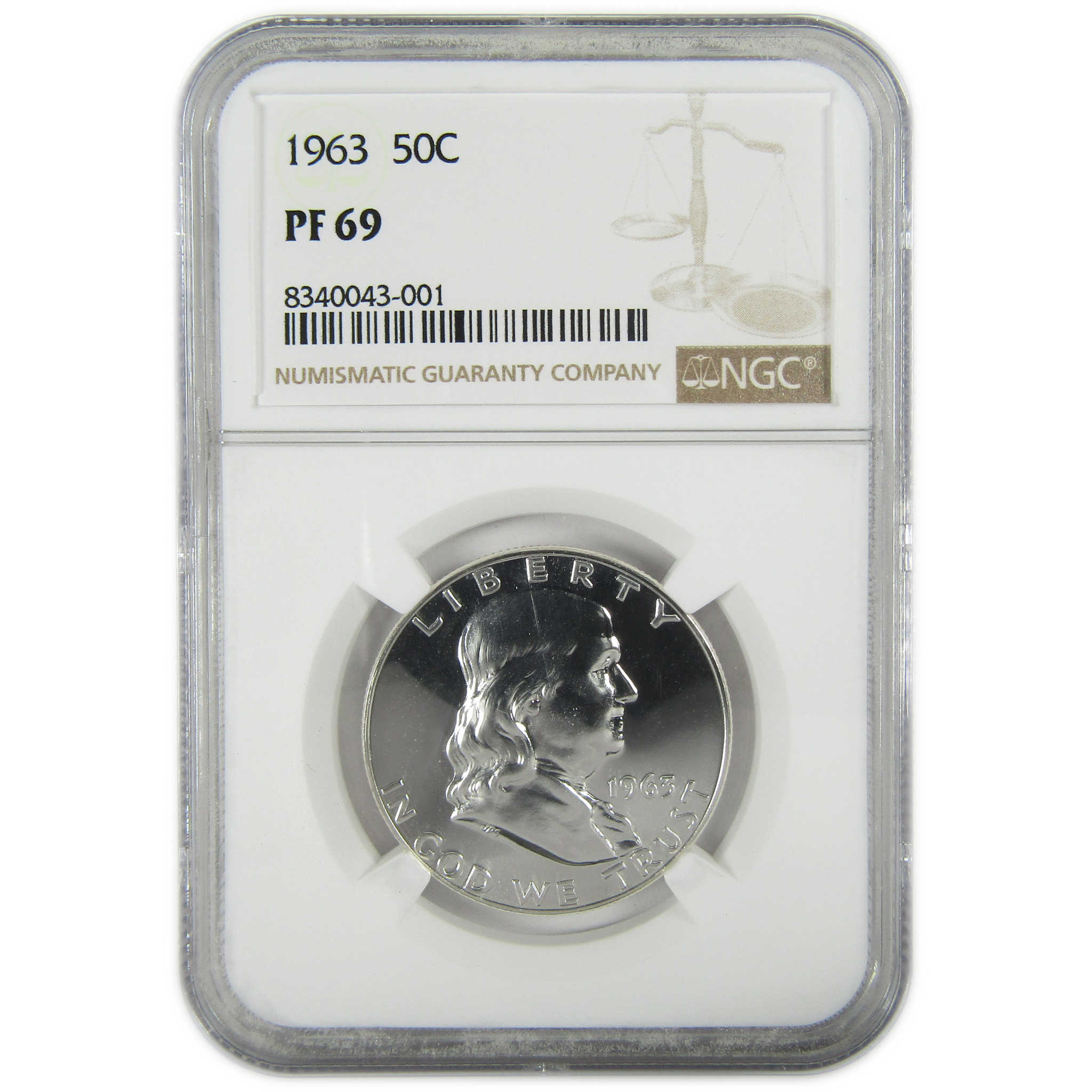 1963 Franklin Silver Half Dollar PF 69 NGC Proof 50c Coin SKU:I27429