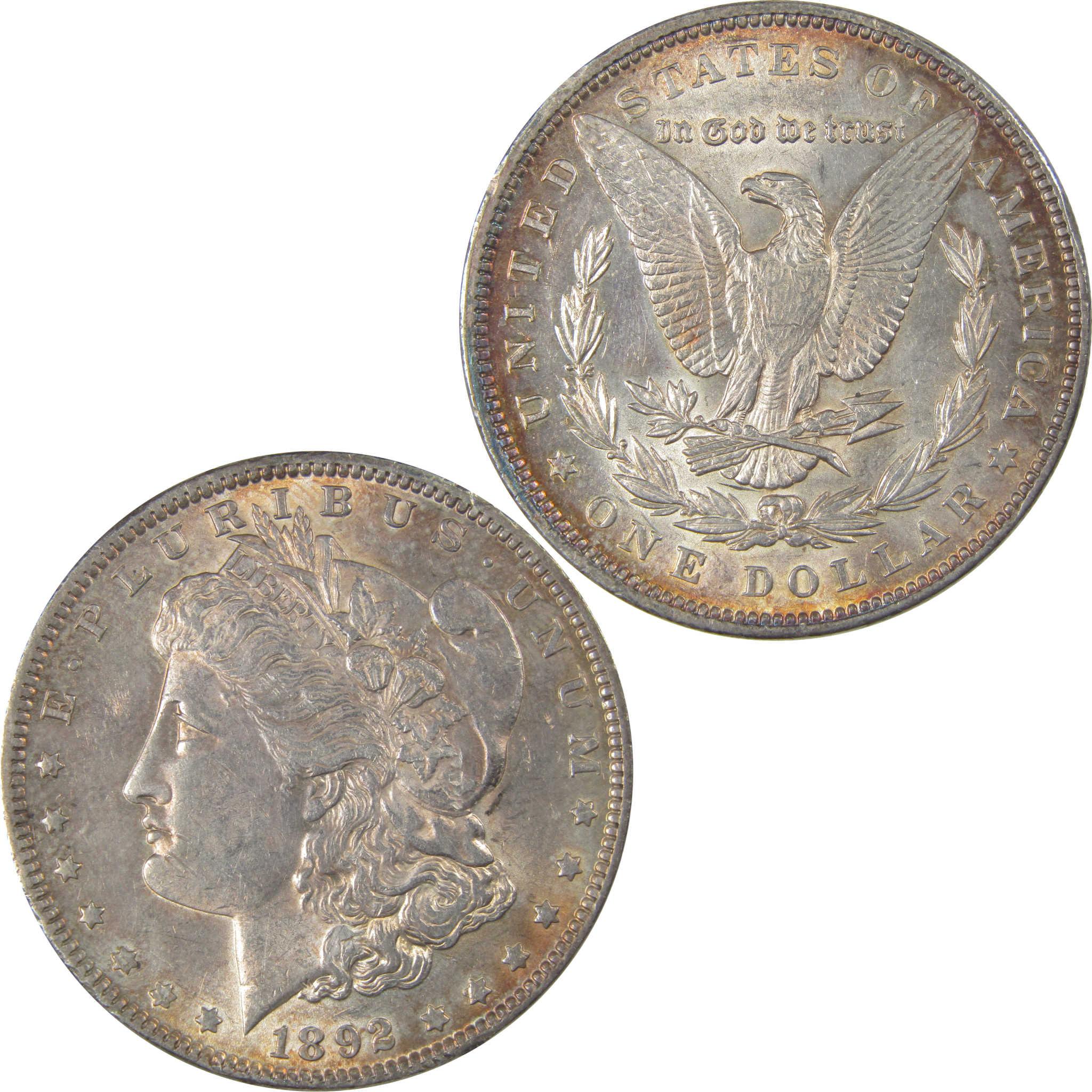 1892 Morgan Silver Dollar Borderline Uncirculated $1 Coin SKU:I23975 - Morgan coin - Morgan silver dollar - Morgan silver dollar for sale - Profile Coins &amp; Collectibles