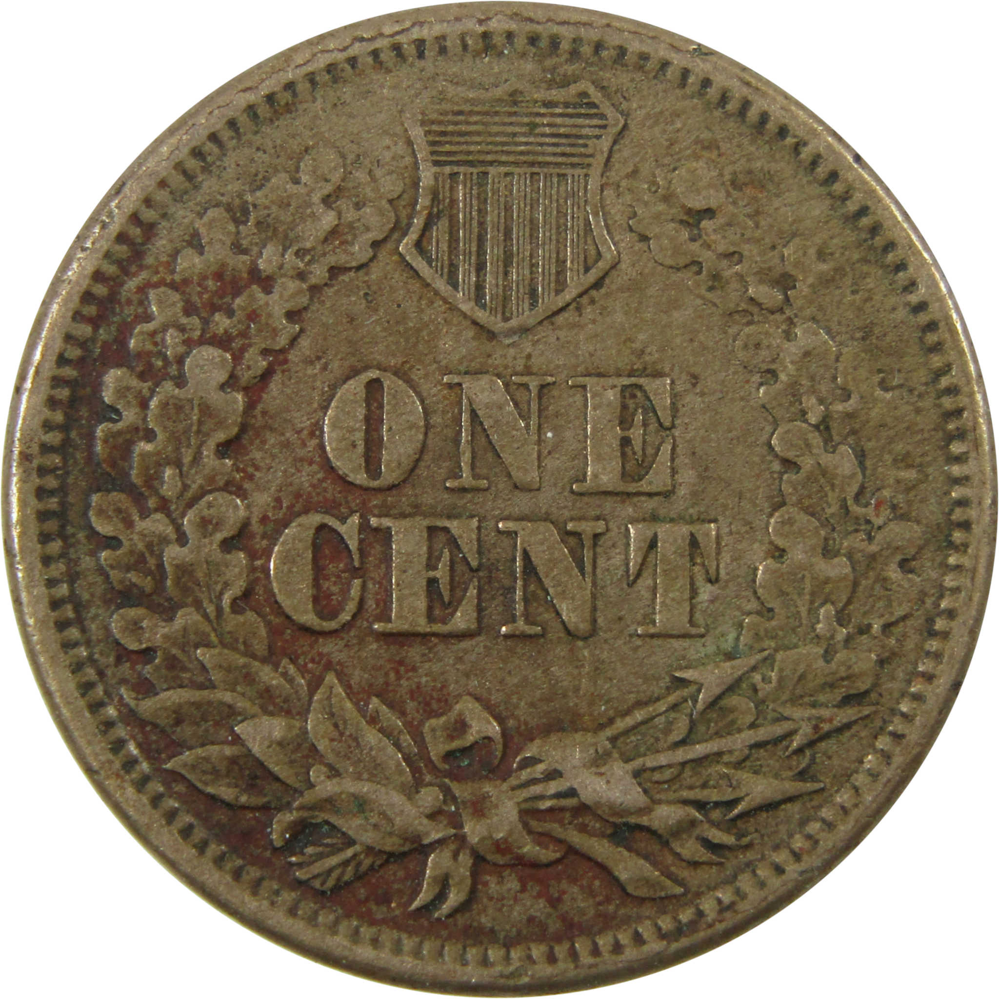 1860 Pointed Bust Indian Head Cent XF EF Extremely Fine SKU:CP1135
