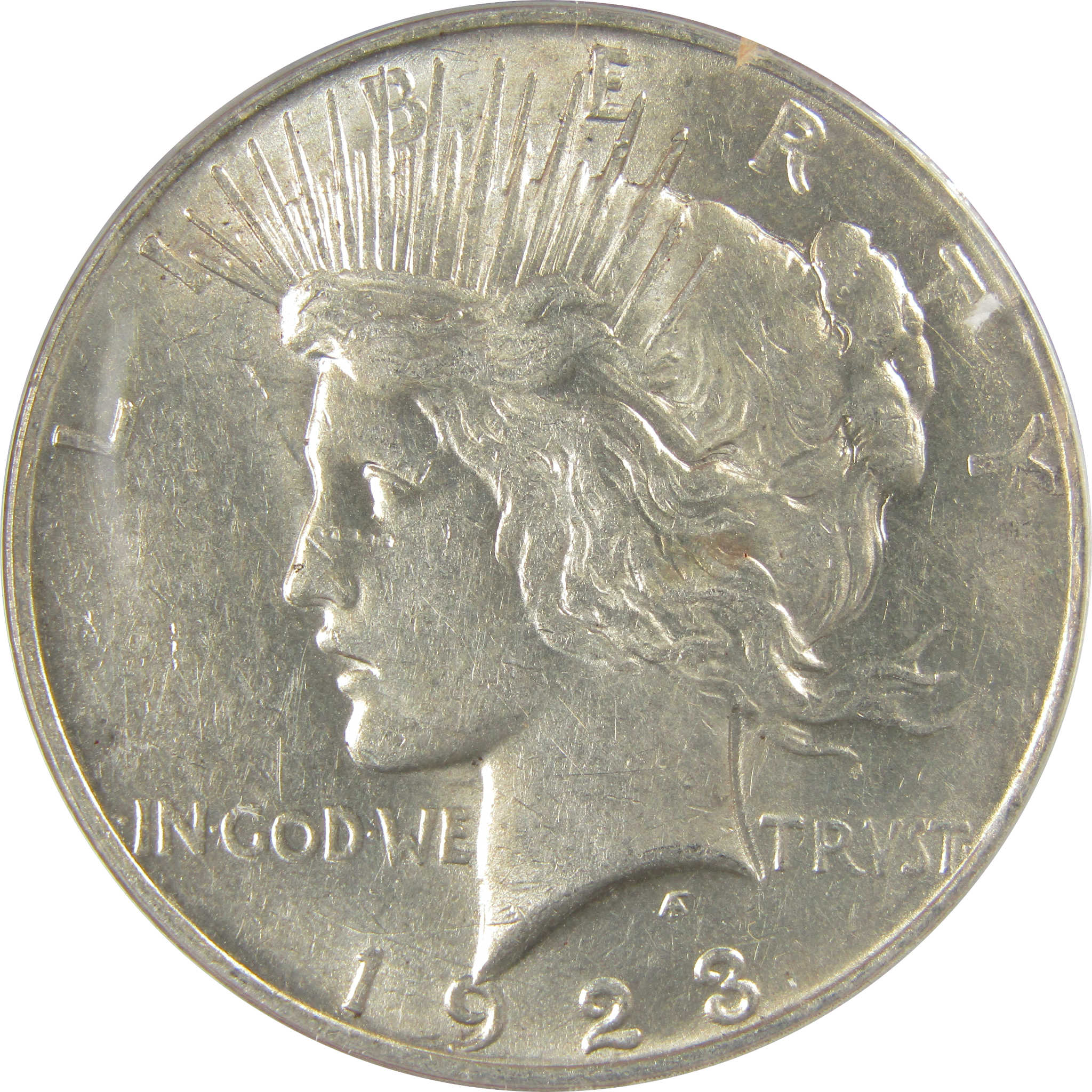 1923 D Peace Dollar AU 53 ANACS Silver $1 Coin SKU:I20444