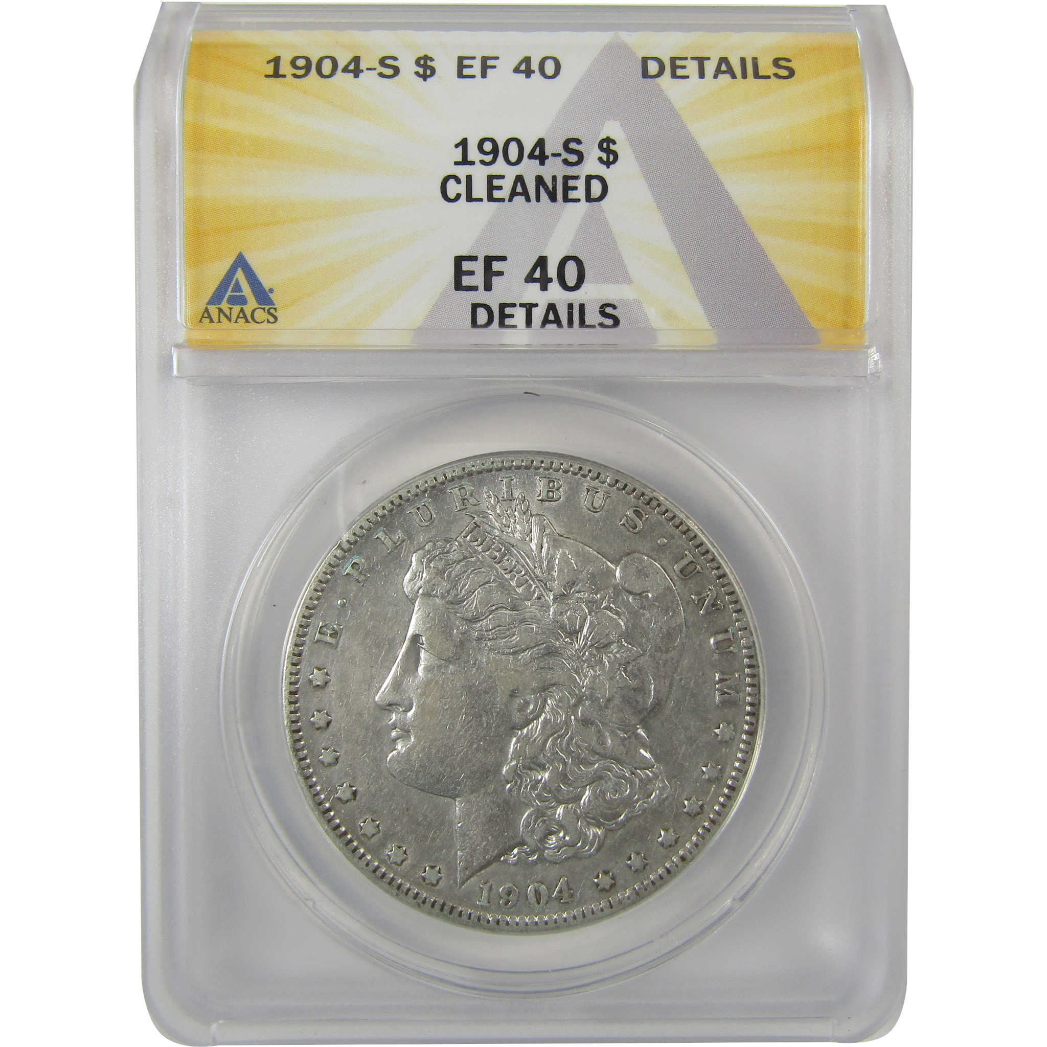 1904 S Morgan Dollar EF 40 Details ANACS Silver $1 Coin SKU:I21184 - Morgan coin - Morgan silver dollar - Morgan silver dollar for sale - Profile Coins &amp; Collectibles
