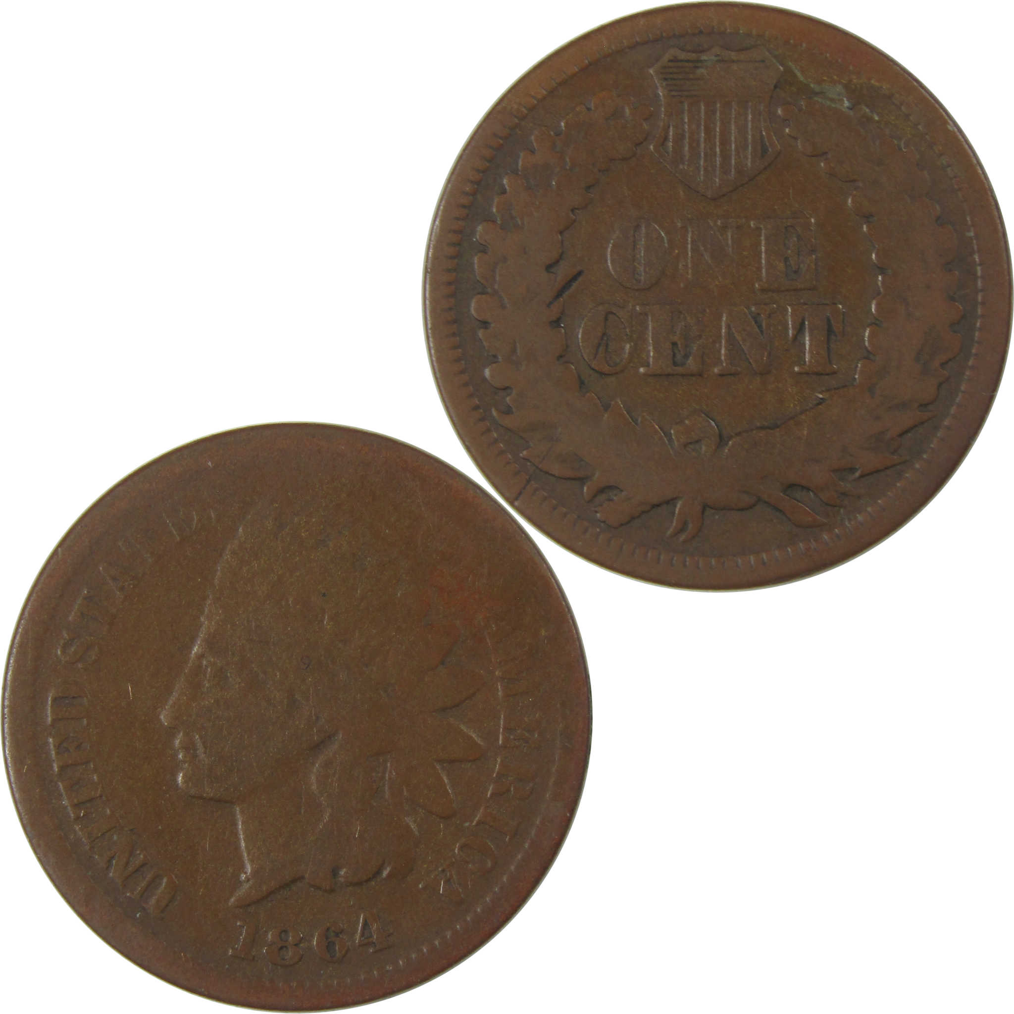 1864 L Indian Head Cent AG About Good Bronze Penny 1c Coin SKU:I23258