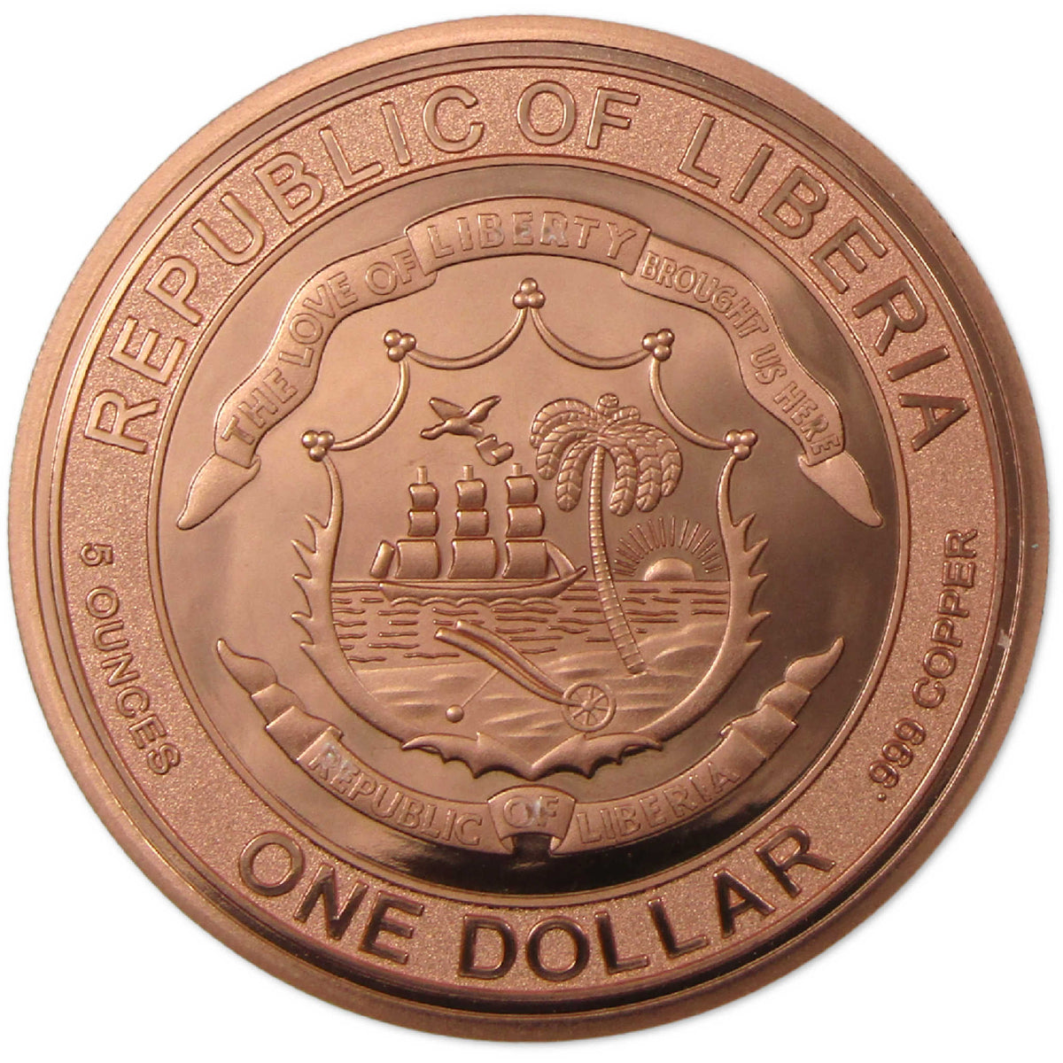 2026 Liberia $1 5 oz Copper Year of the Horse Brilliant Uncirculated