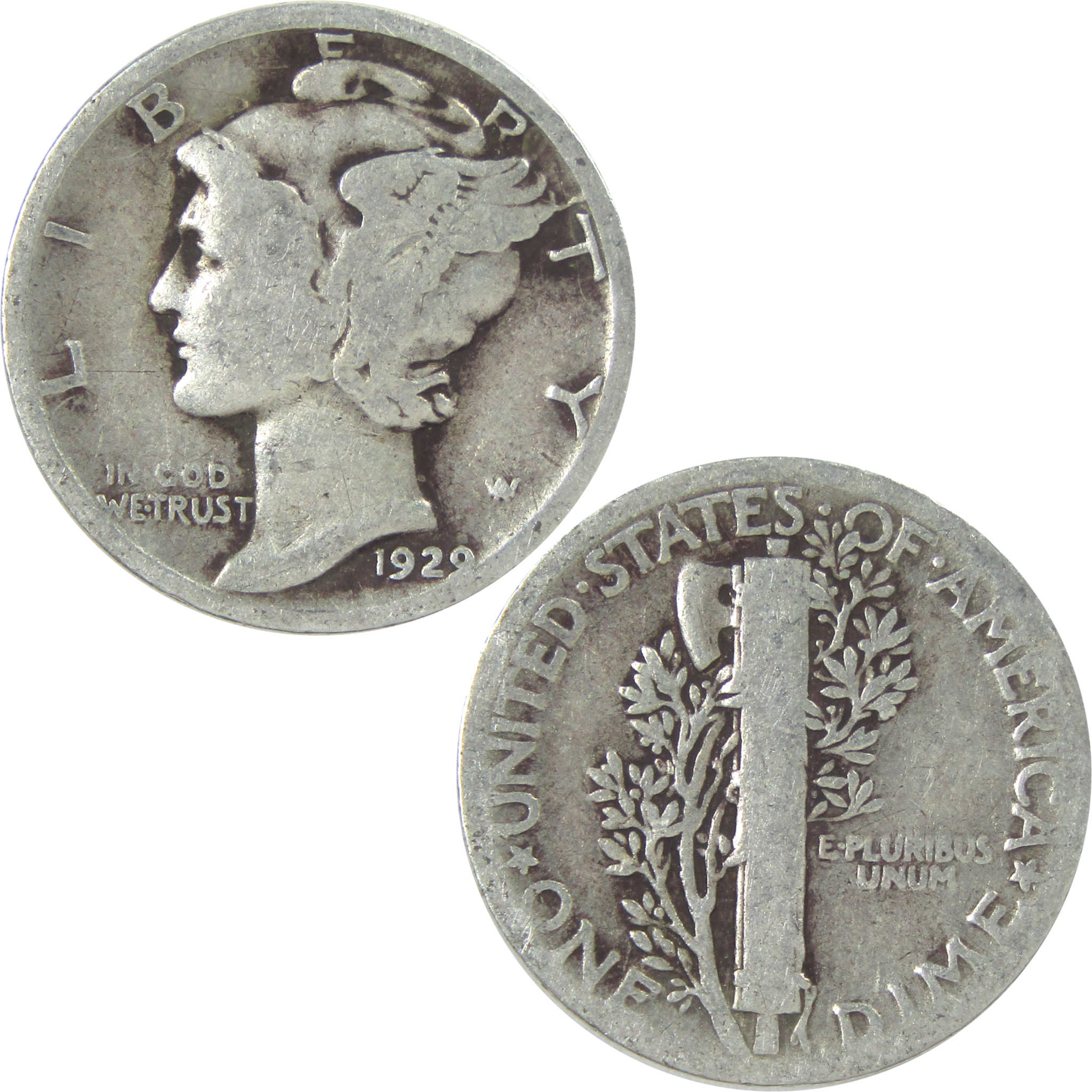 1929 Mercury Dime Silver 10c Coin